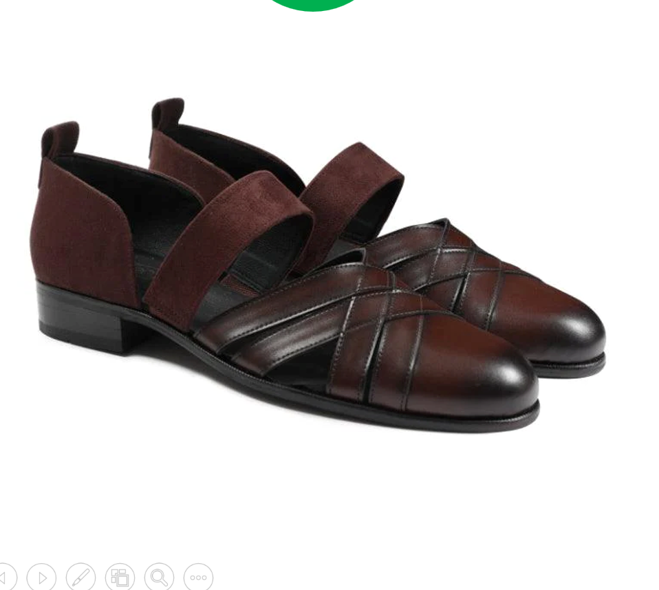 Brown Sandals with Checkered Pattern