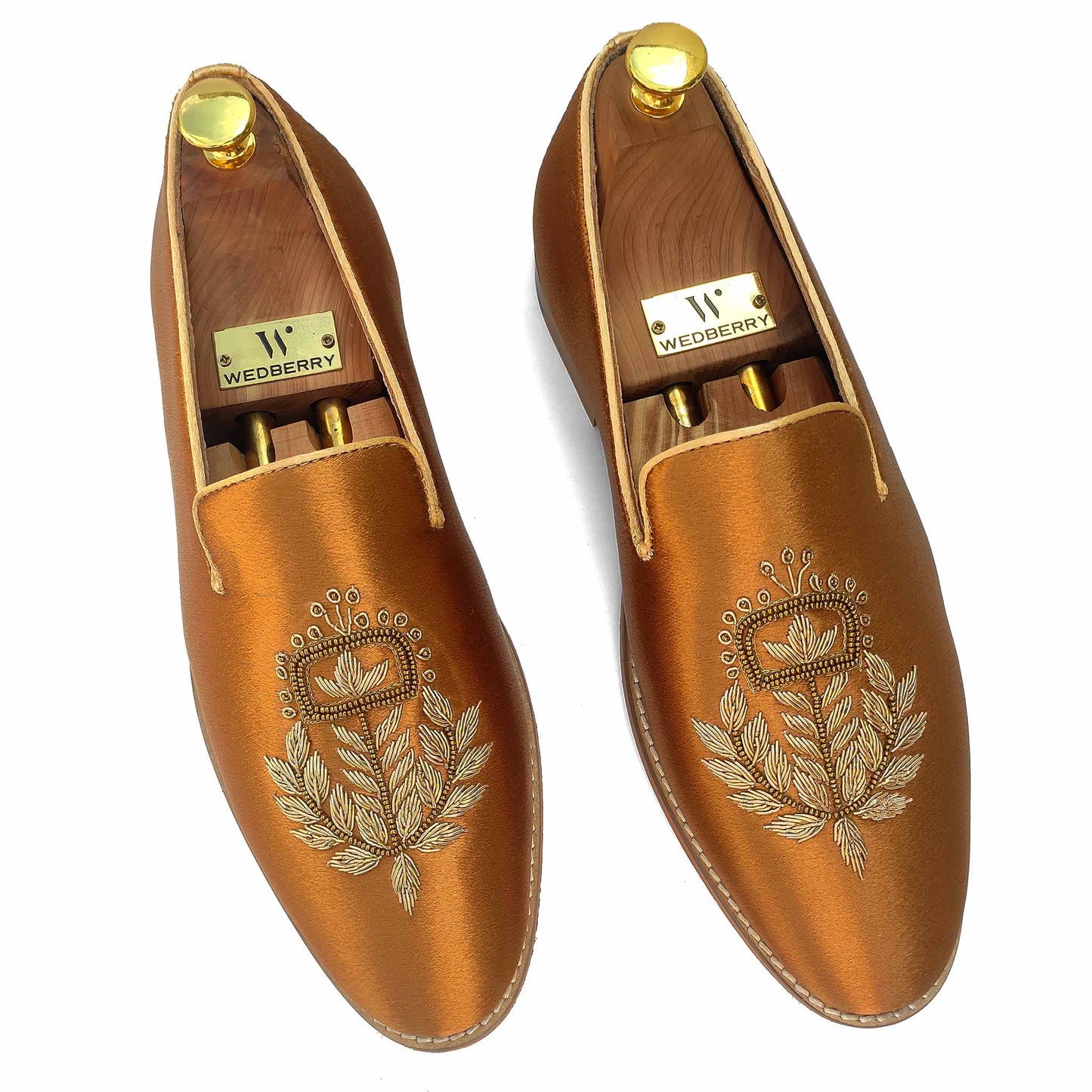 Copper Gold Satin Silk with Golden Zardozi Handwork for Men