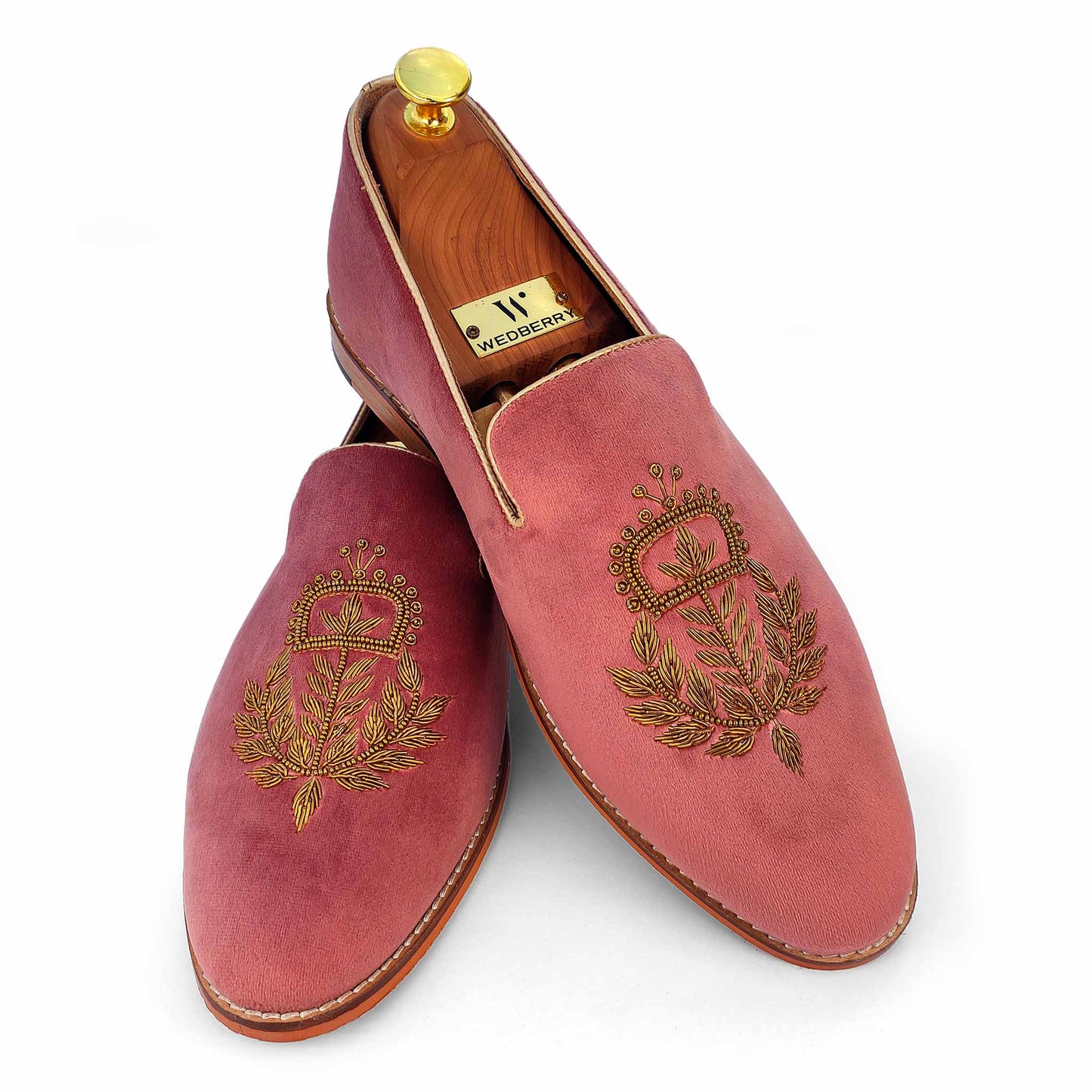 Fusia Velvet with Antique Gold Zardozi Handwork for Men