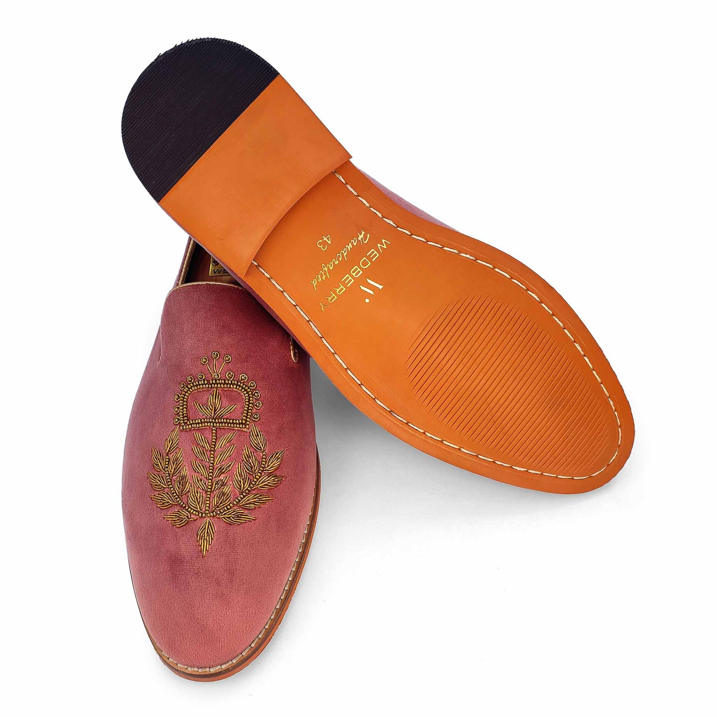 Fusia Velvet with Antique Gold Zardozi Handwork for Men