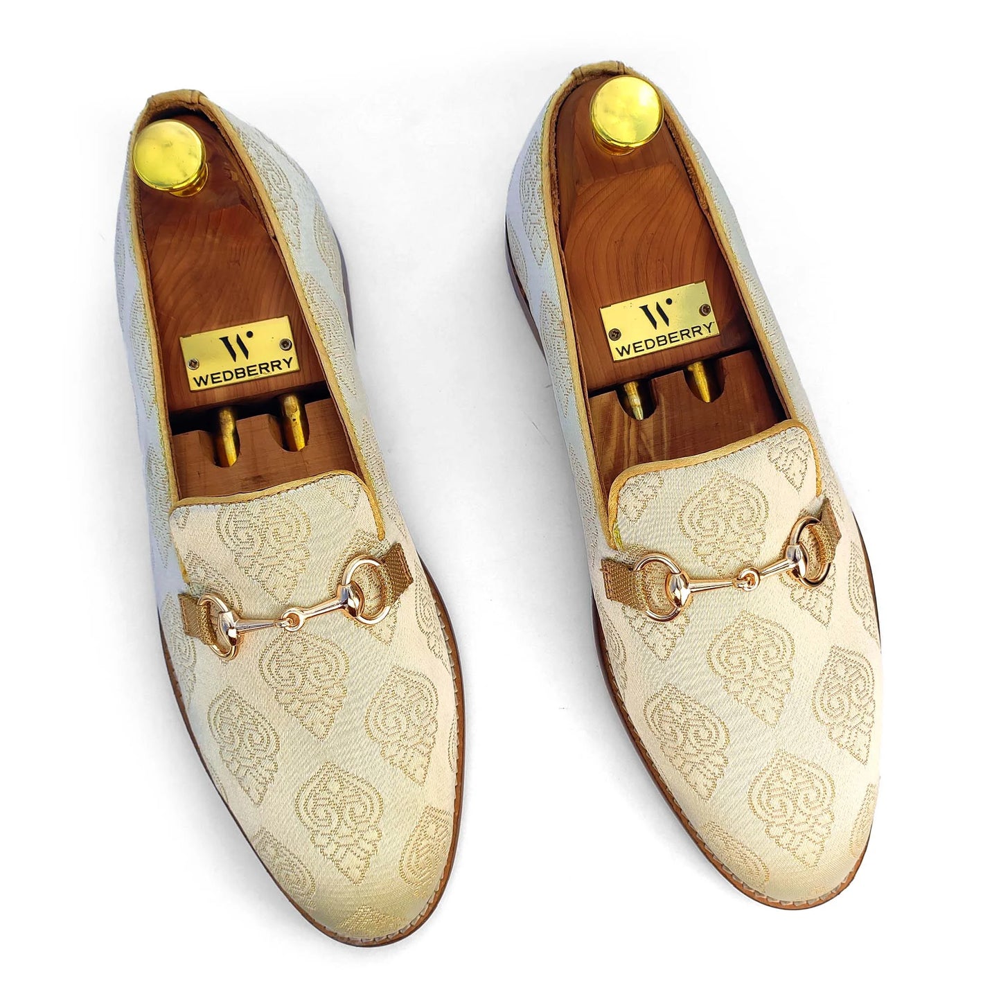 Light Pastel Green Buckle Wedding Shoes Ethnic Loafers for Men