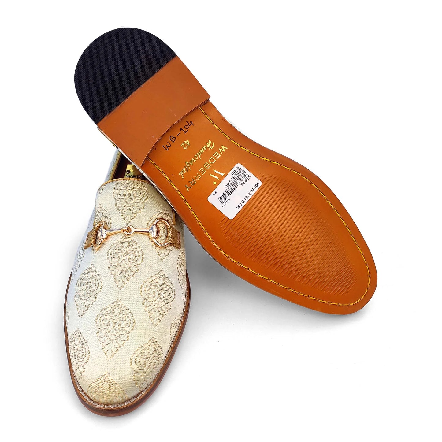 Light Pastel Green Buckle Wedding Shoes Ethnic Loafers for Men