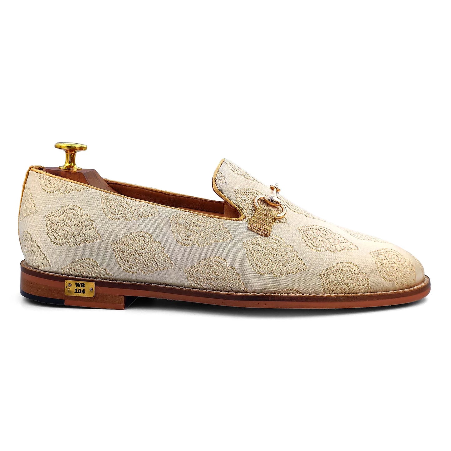 Light Pastel Green Buckle Wedding Shoes Ethnic Loafers for Men