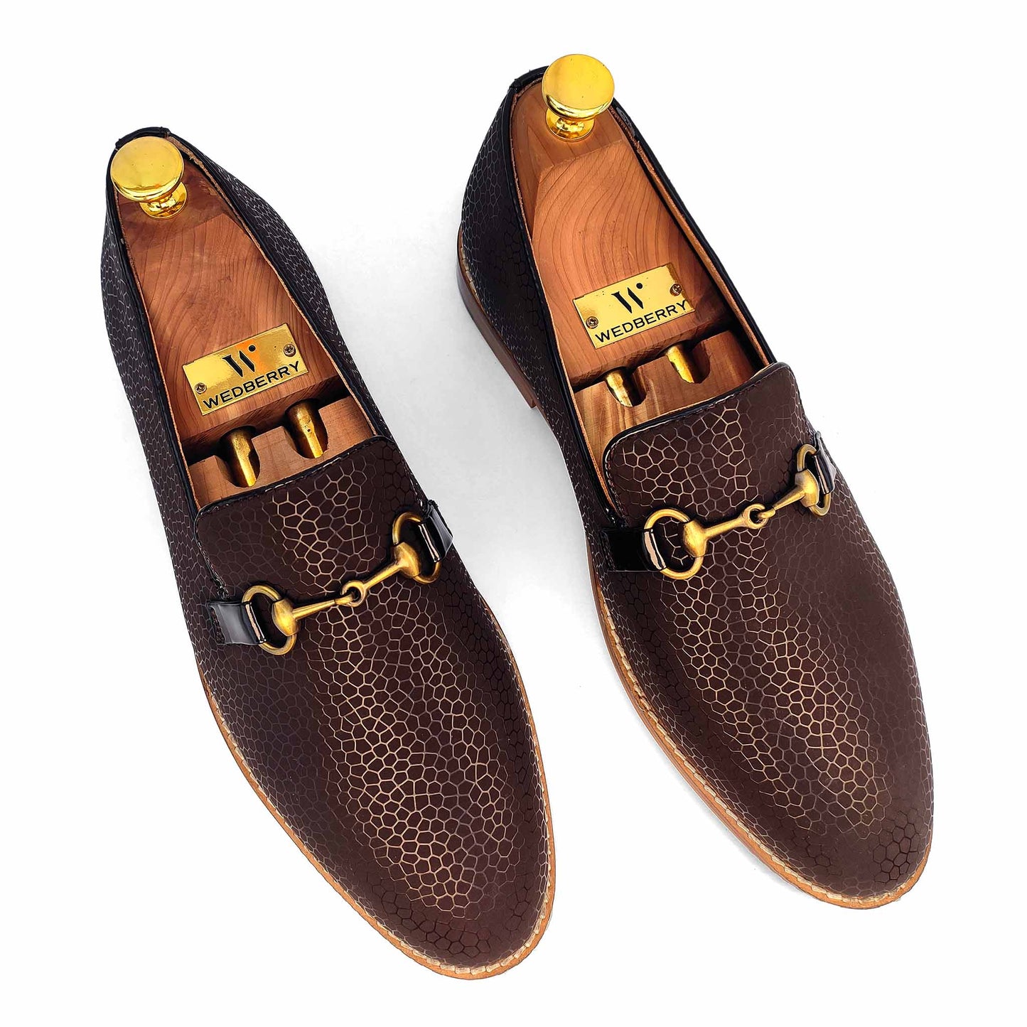 Brown Spidy Antique Buckle Slipon for Men