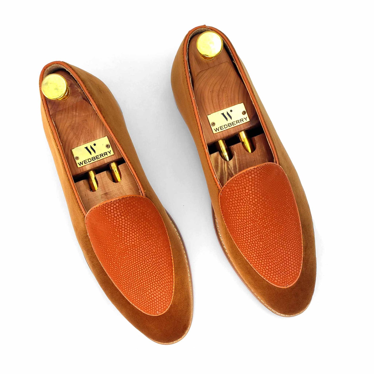 Tan Jave Apron Wedding Ethnic Party Shoes Loafer for Men