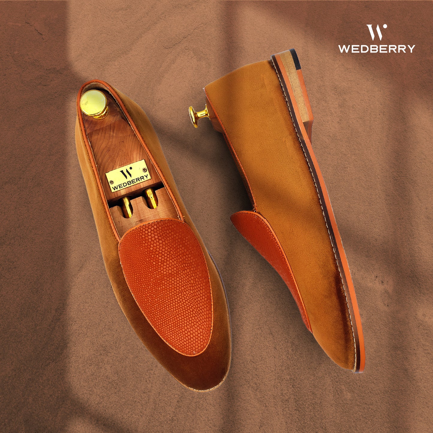 Tan Jave Apron Wedding Ethnic Party Shoes Loafer for Men