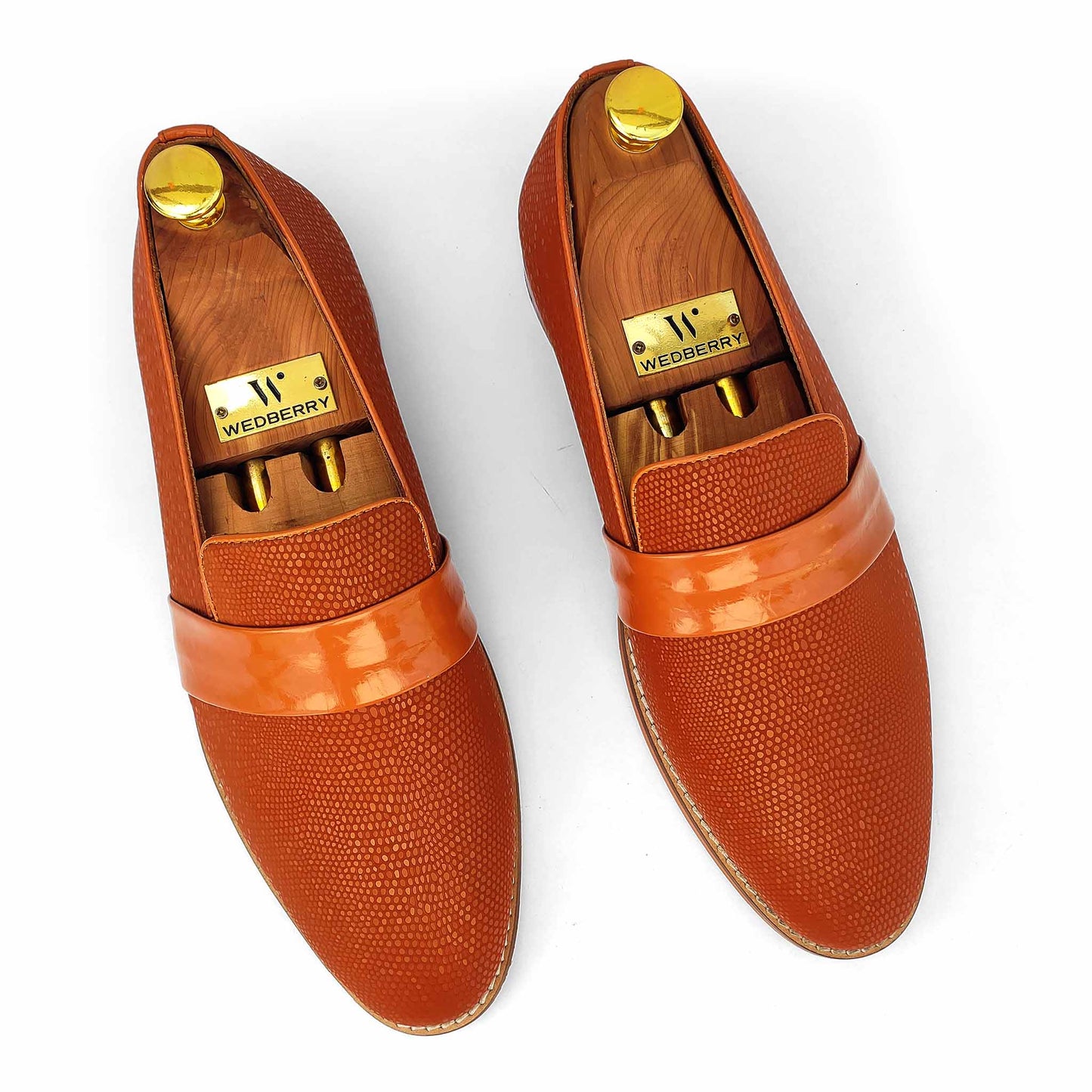 Tan Snake Hugo Strap Wedding Ethnic Party Shoes Loafer for Men