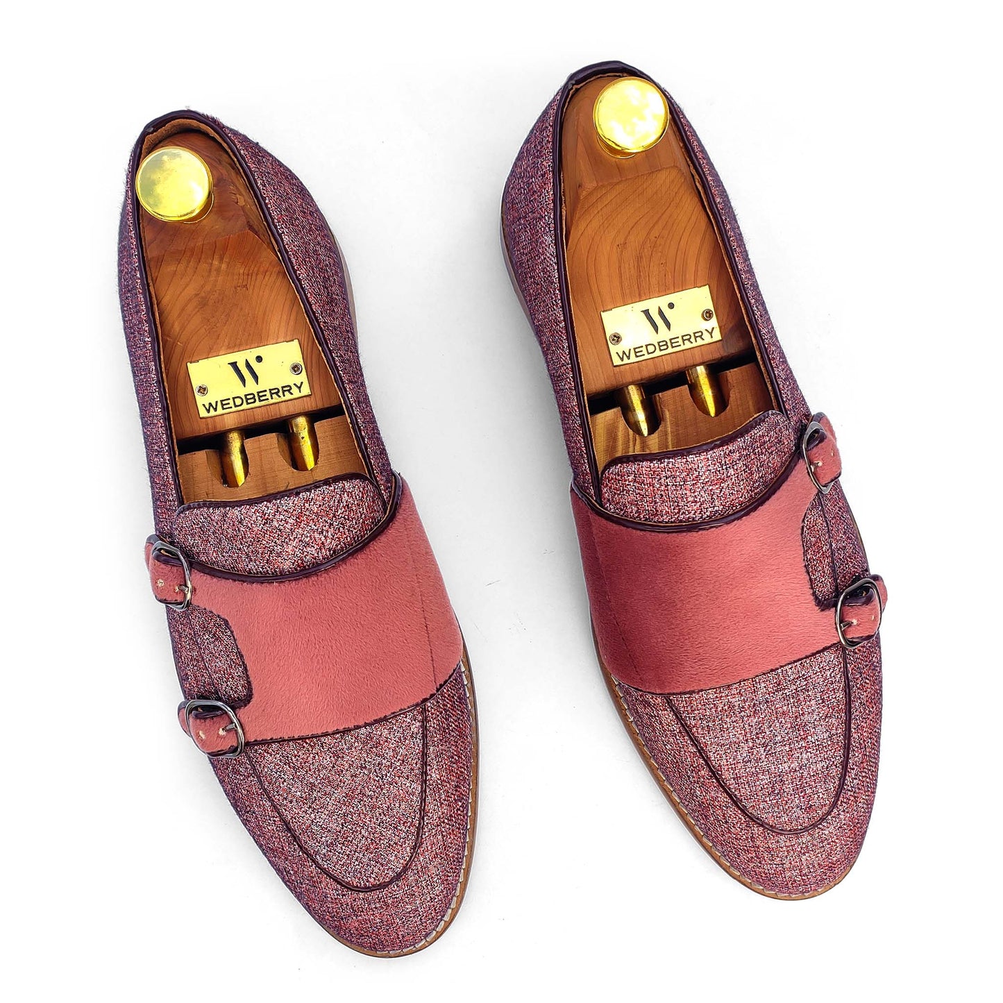Rouge Maroon Double Monk Strap Loafer for Men