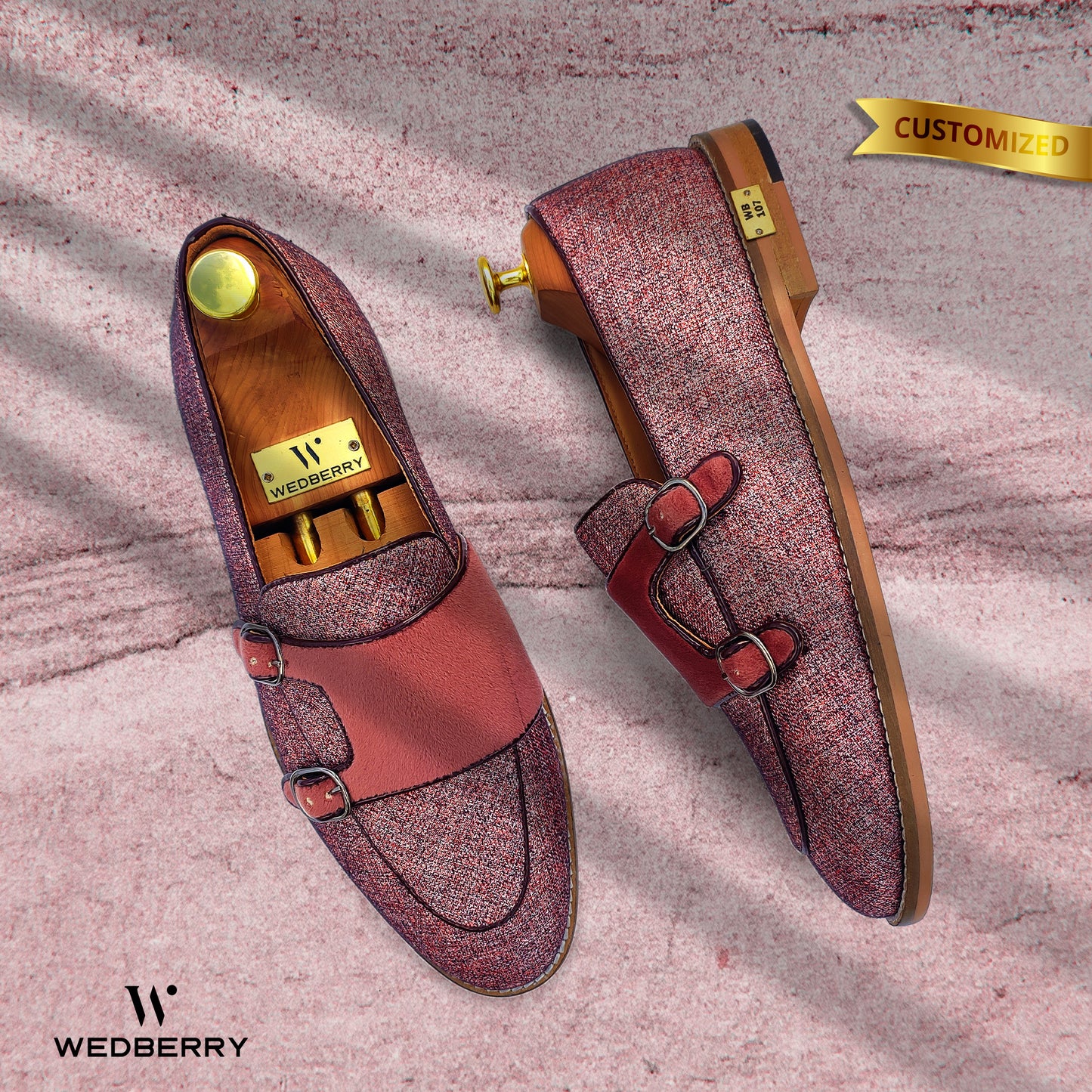 Rouge Maroon Double Monk Strap Loafer for Men