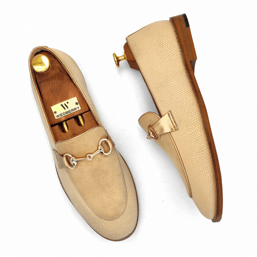Ivory Hugo Buckle Apron Python Slip-on for Men
