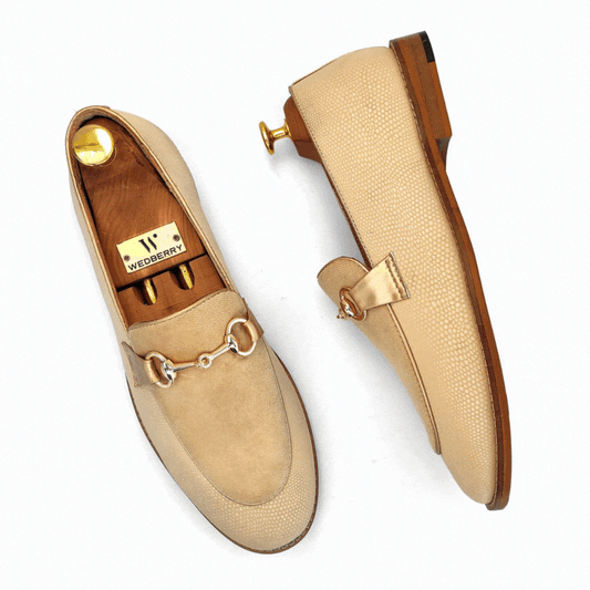 Ivory Hugo Buckle Apron Python Slip-on for Men