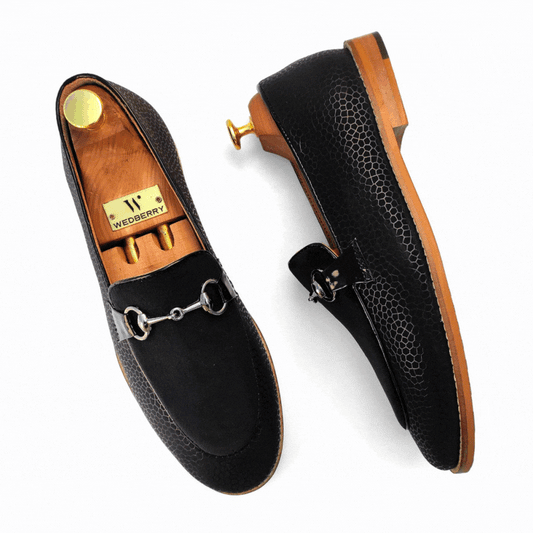 Black Hugo Buckle Apron Spidy Slip-on for Men