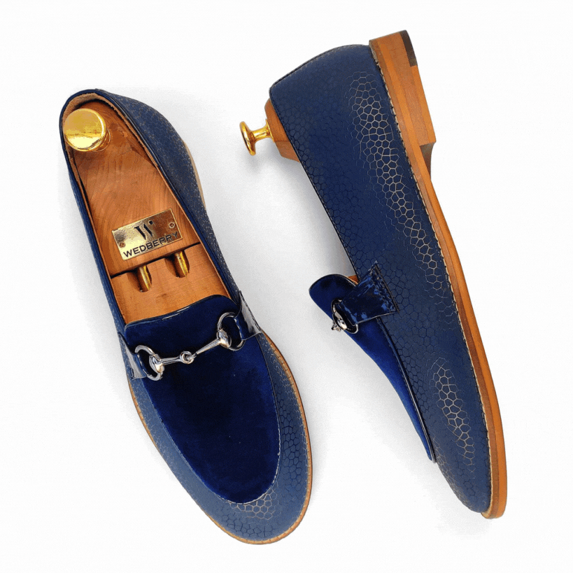 Blue Hugo Buckle Apron Spidy Slip-on for Men