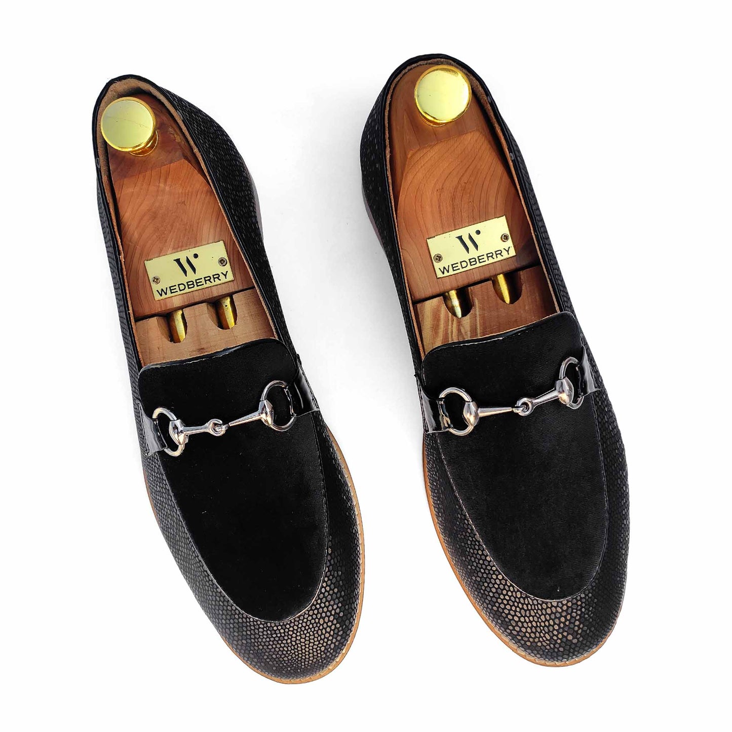 Black Hugo Buckle Apron Snake Slip-on for Men