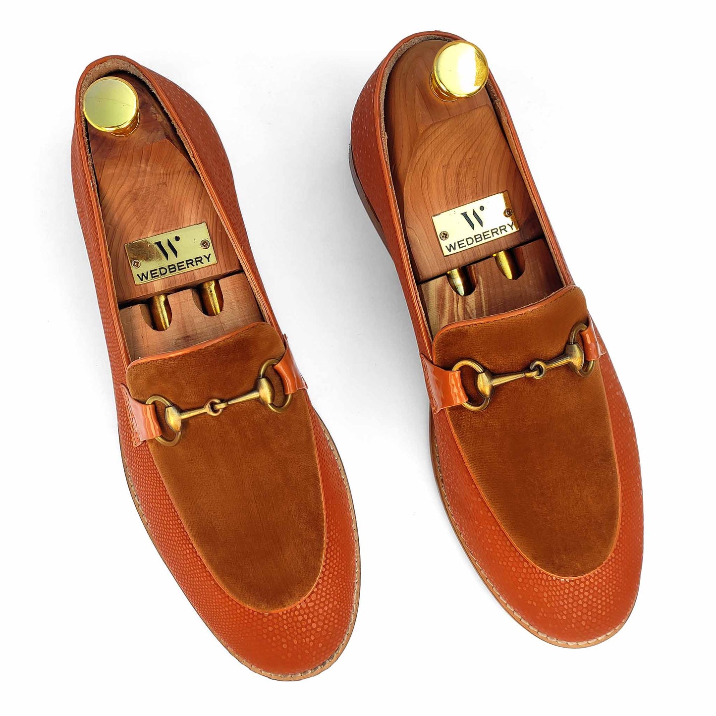 Tan Hugo Buckle Apron Wedding Ethnic Party Shoes Loafer for Men