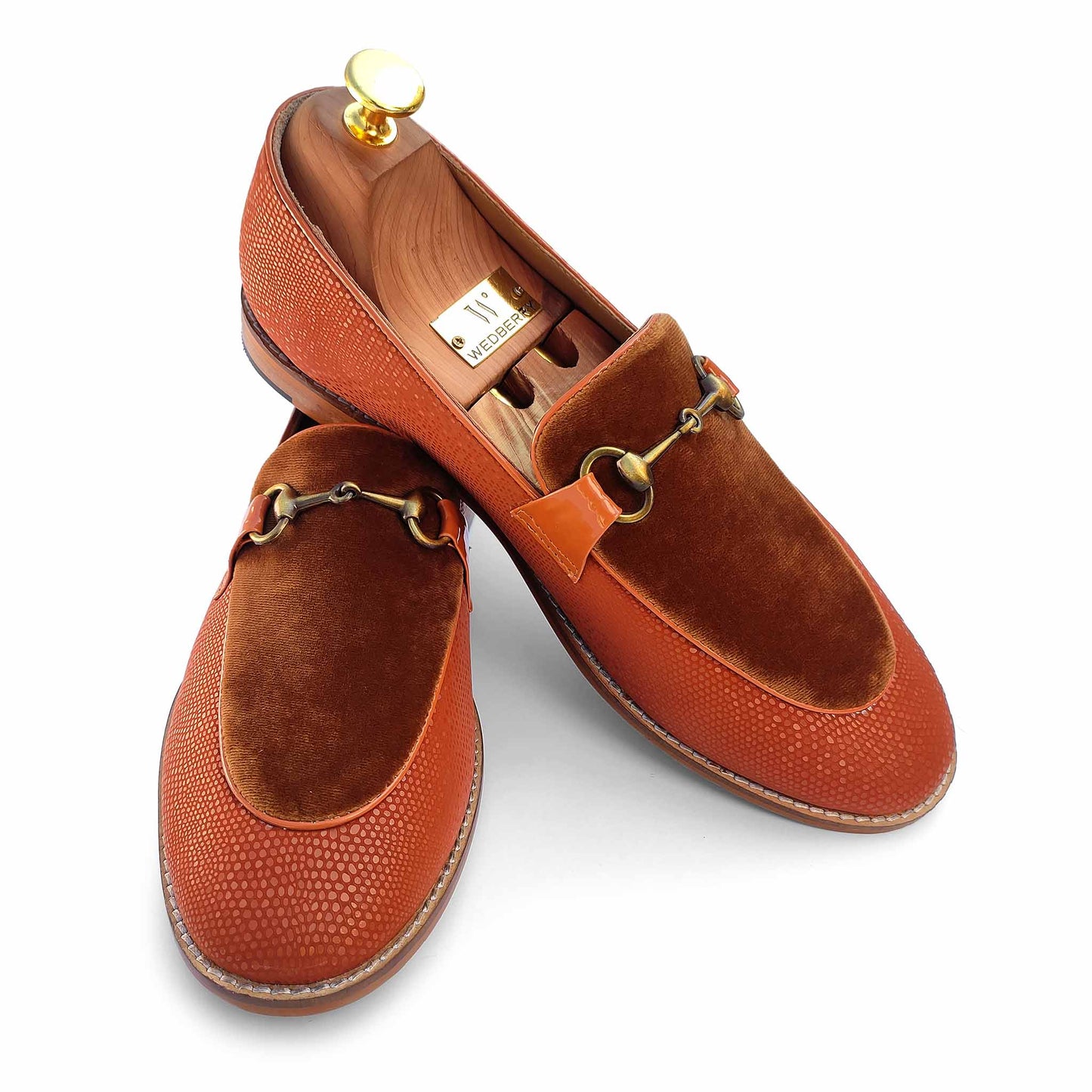 Tan Hugo Buckle Apron Wedding Ethnic Party Shoes Loafer for Men