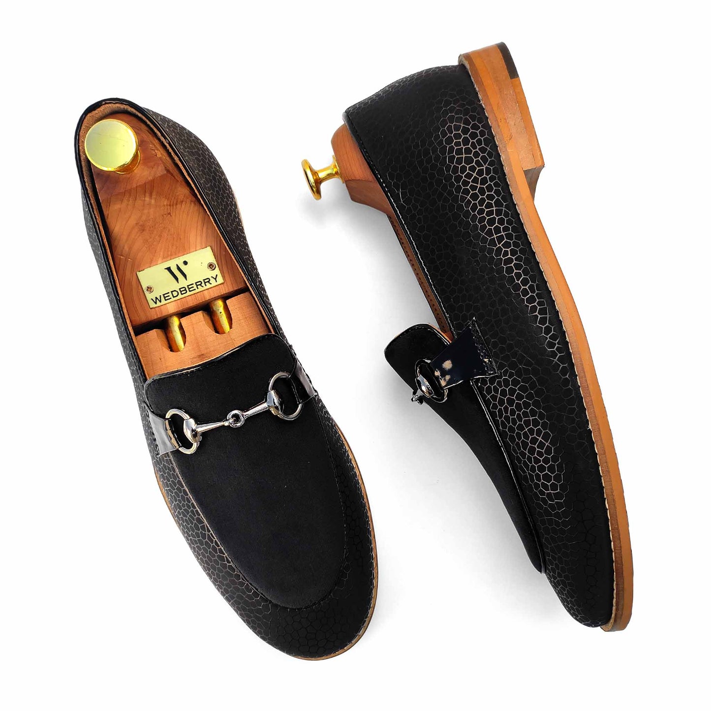 Black Hugo Buckle Apron Spidy Slip-on for Men