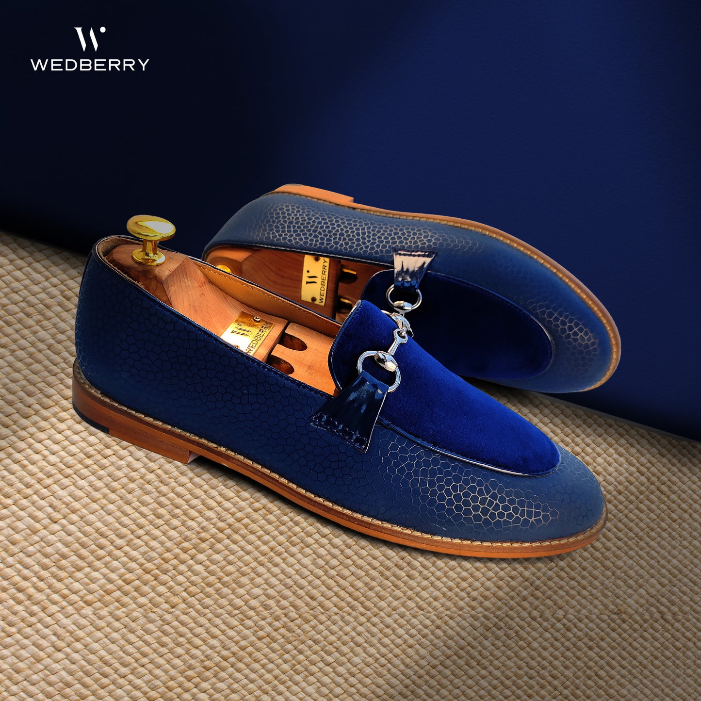 Blue Hugo Buckle Apron Spidy Slip-on for Men