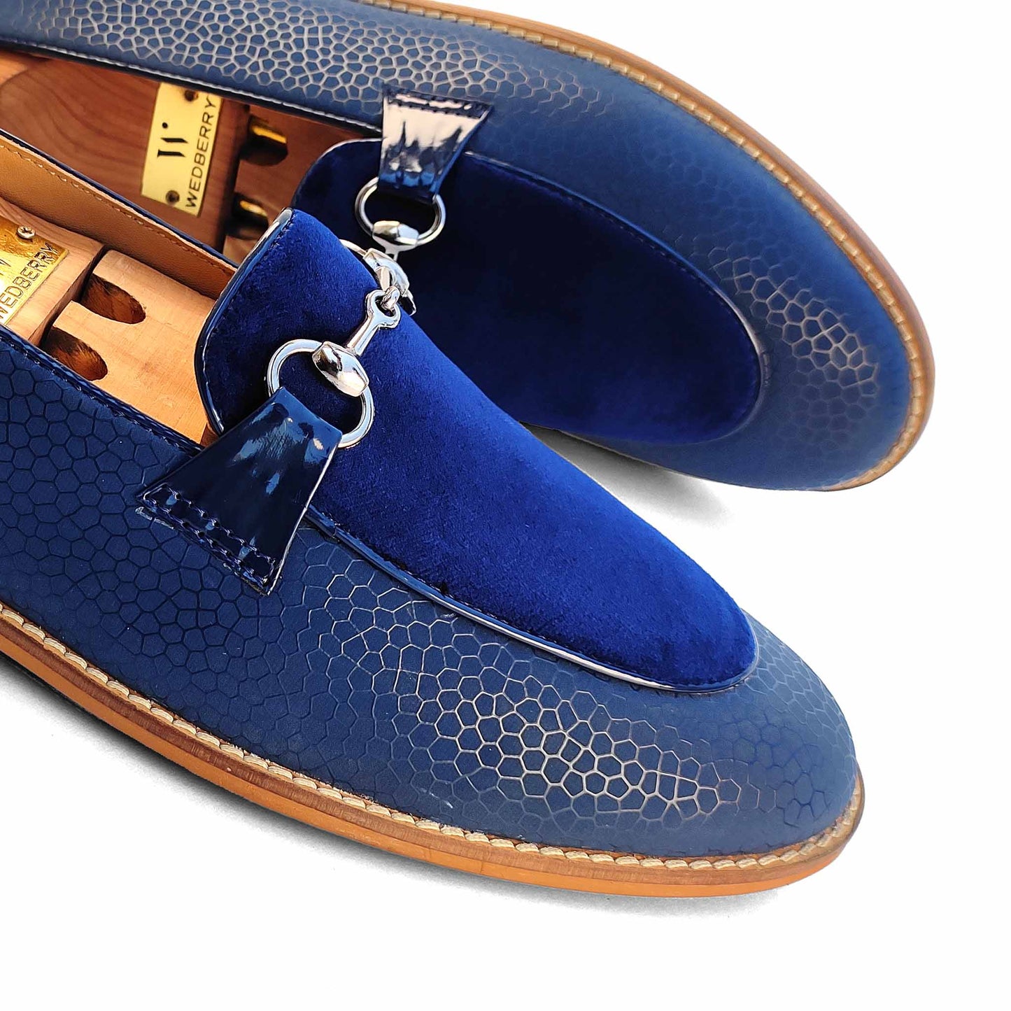 Blue Hugo Buckle Apron Spidy Slip-on for Men