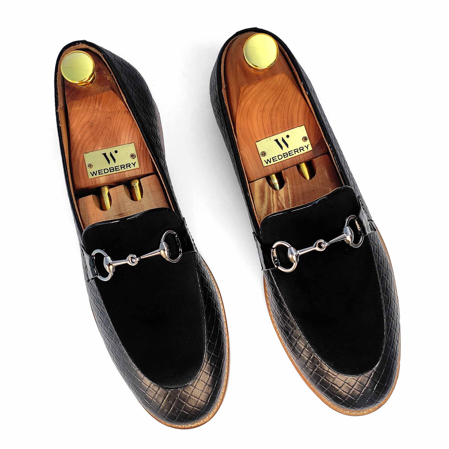 Black Hugo Buckle Apron Woven Slip-on for Men