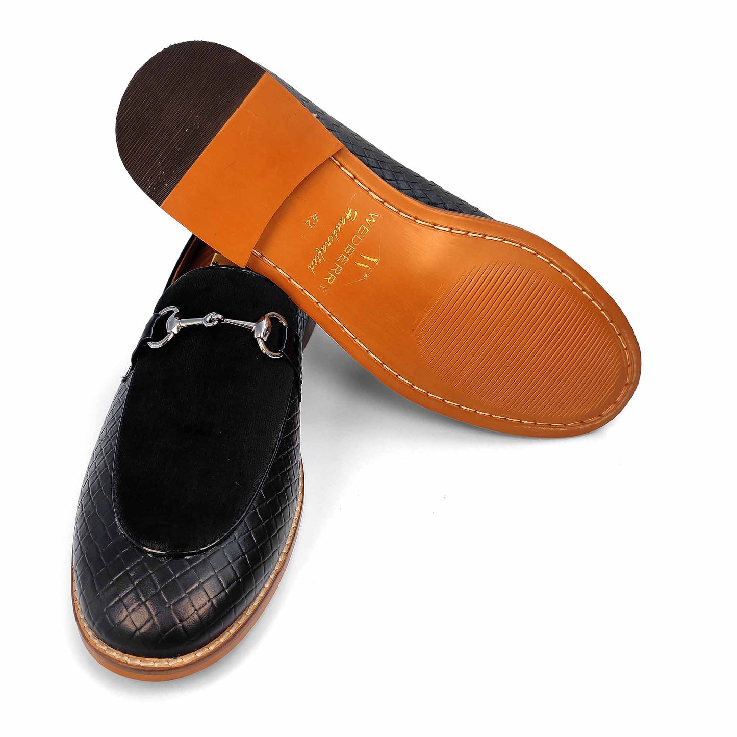 Black Hugo Buckle Apron Woven Slip-on for Men