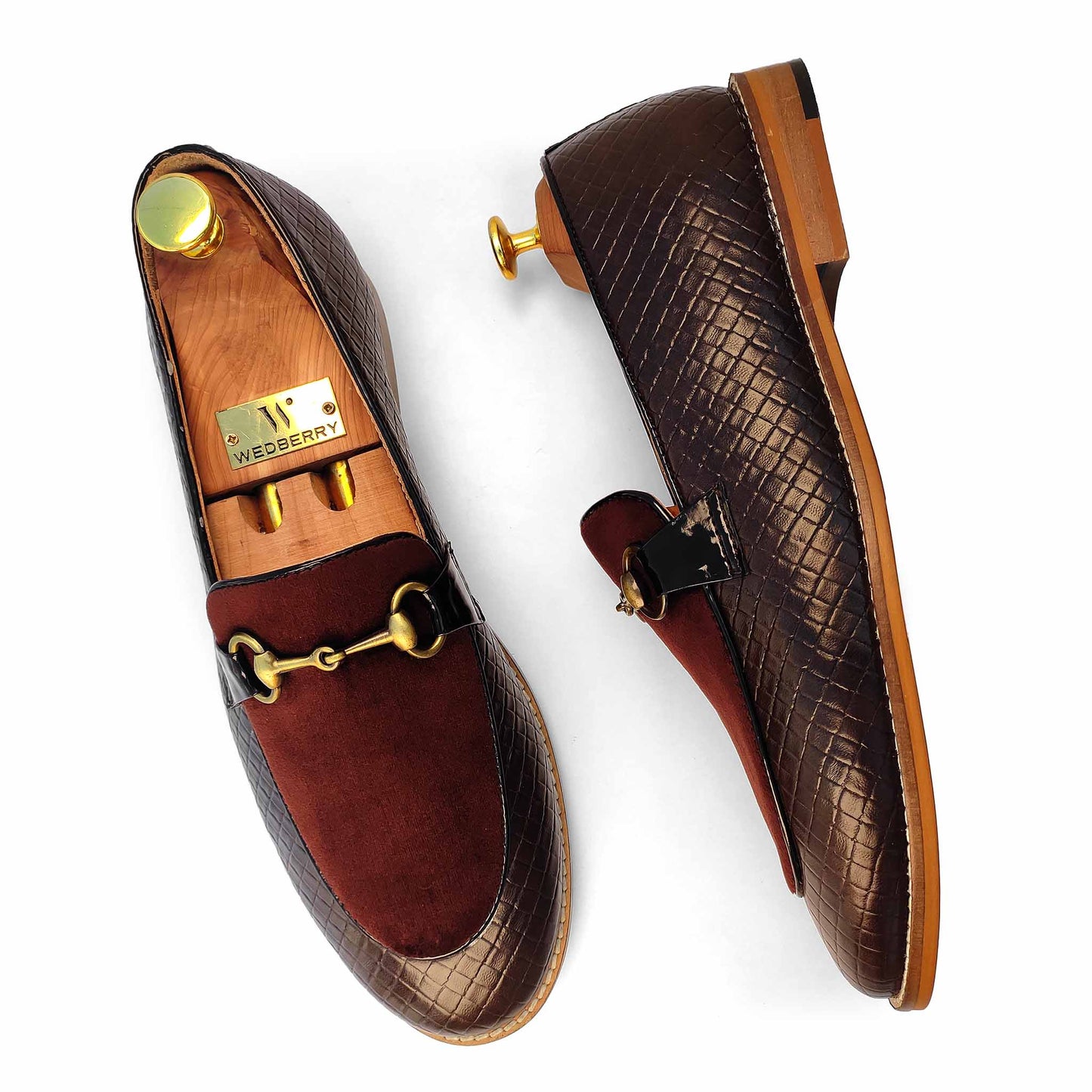 Brown Hugo Buckle Apron Woven Slip-on for Men