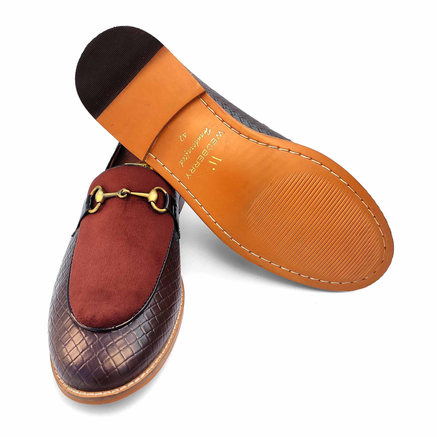 Brown Hugo Buckle Apron Woven Slip-on for Men