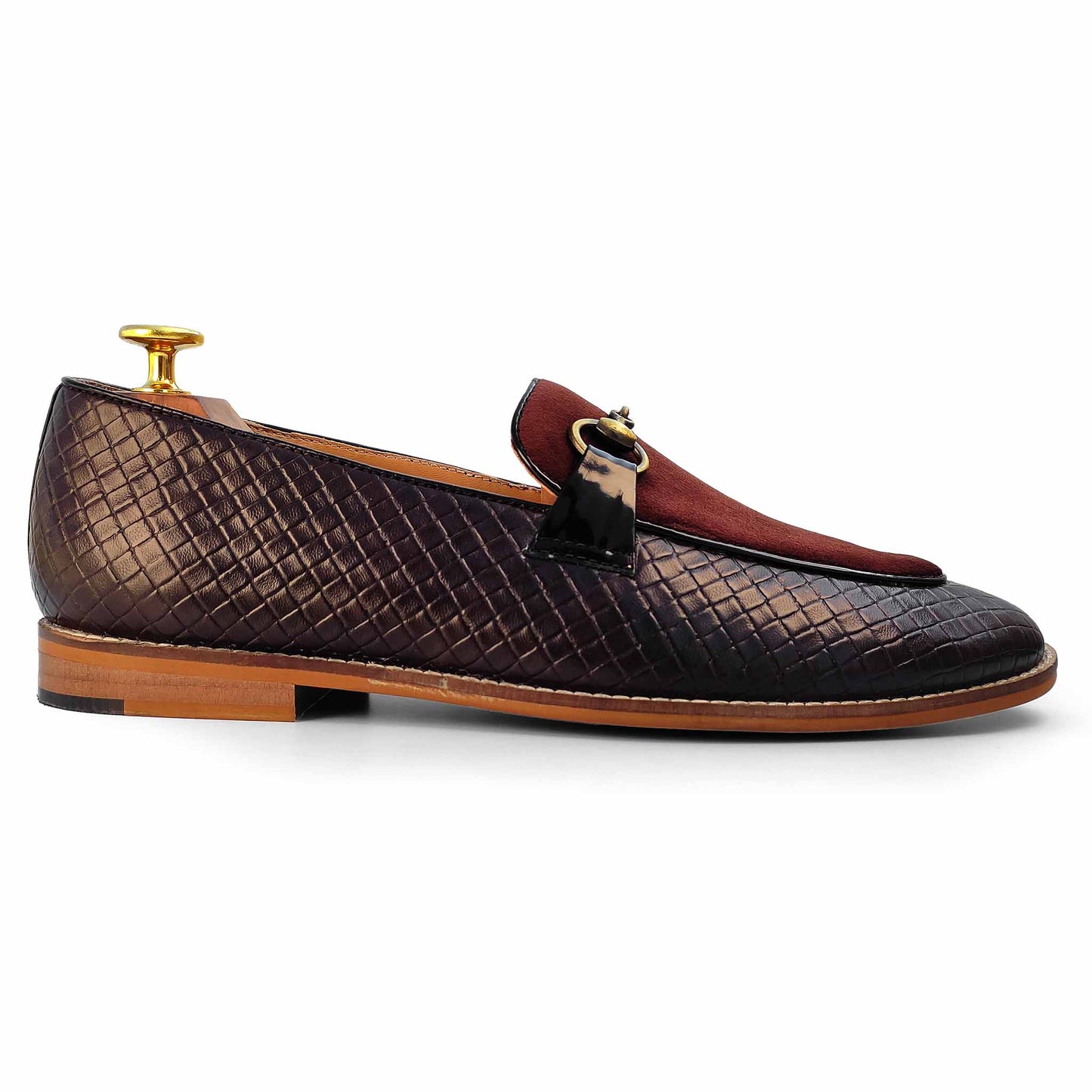 Brown Hugo Buckle Apron Woven Slip-on for Men
