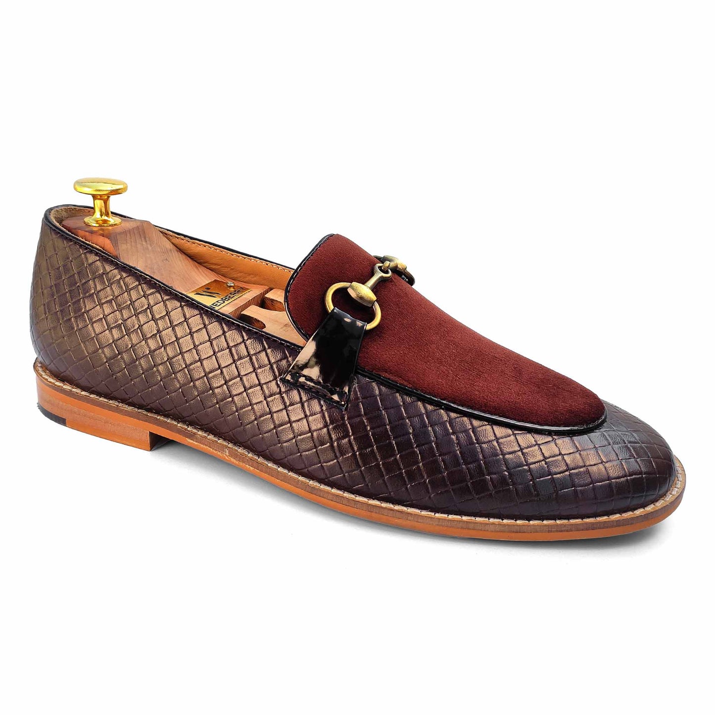 Brown Hugo Buckle Apron Woven Slip-on for Men