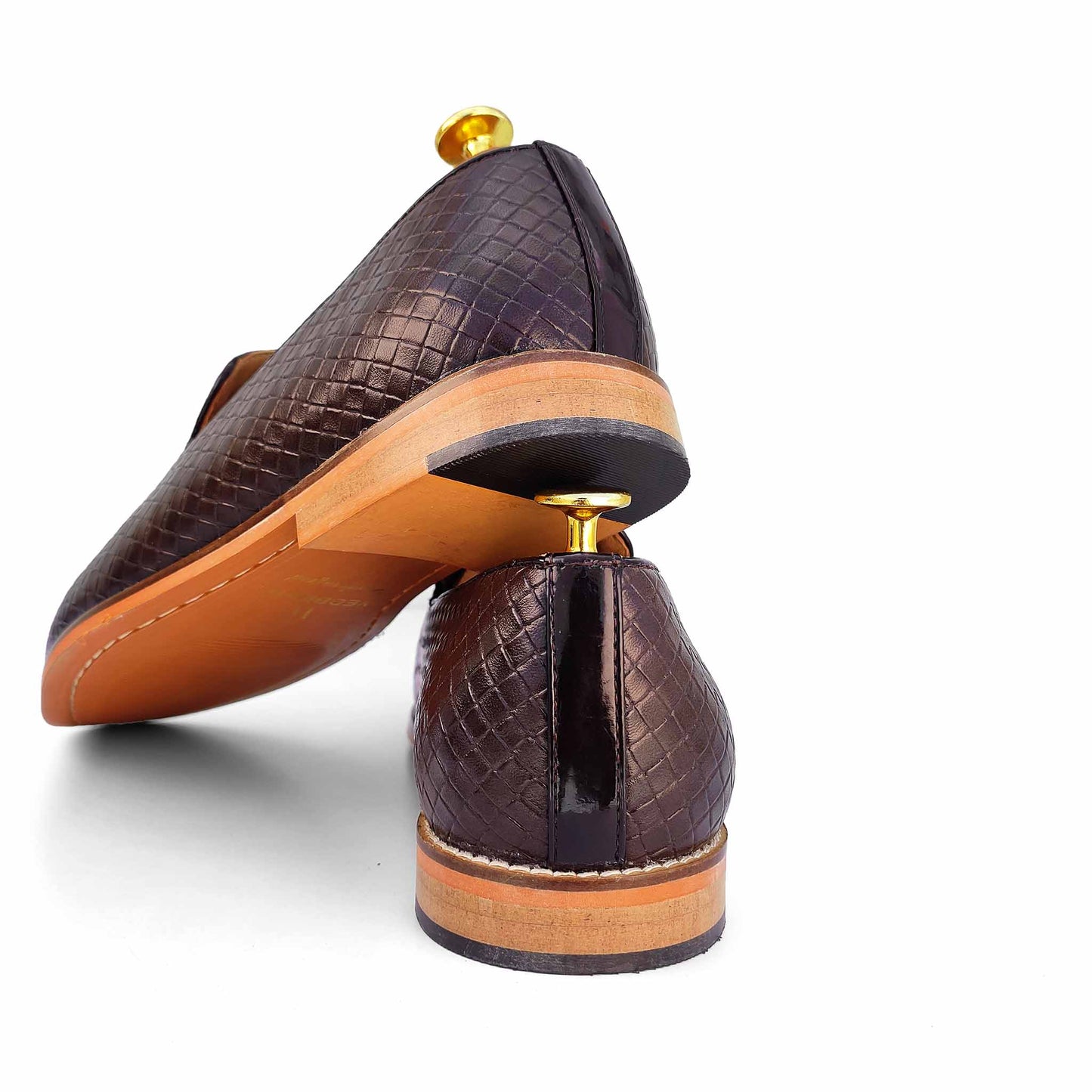 Brown Hugo Buckle Apron Woven Slip-on for Men