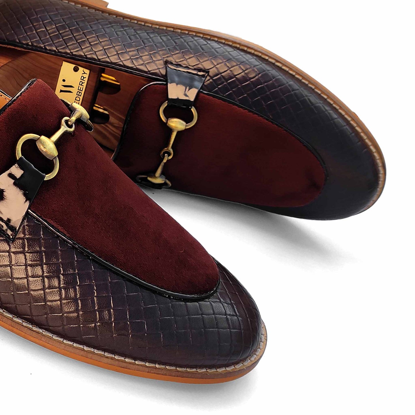 Brown Hugo Buckle Apron Woven Slip-on for Men