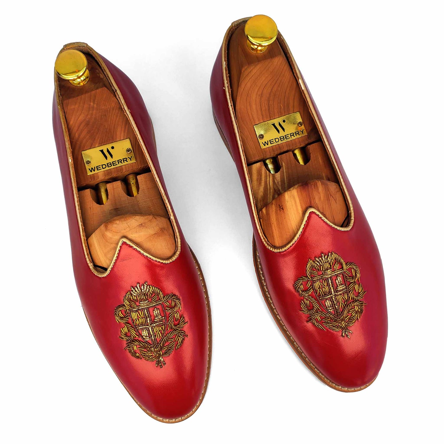 Cherry Zardozi Handwork Nagra Slipon Mojri for Men