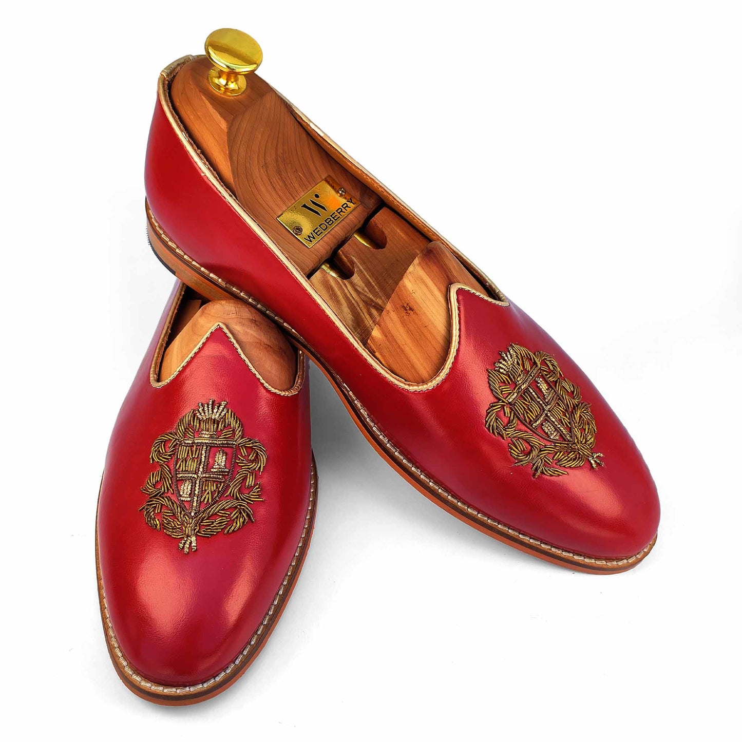 Cherry Zardozi Handwork Nagra Slipon Mojri for Men