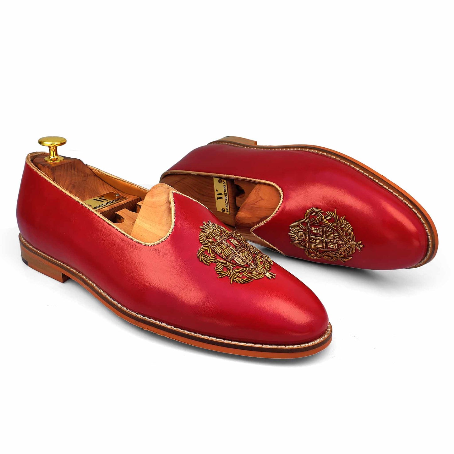 Cherry Zardozi Handwork Nagra Slipon Mojri for Men