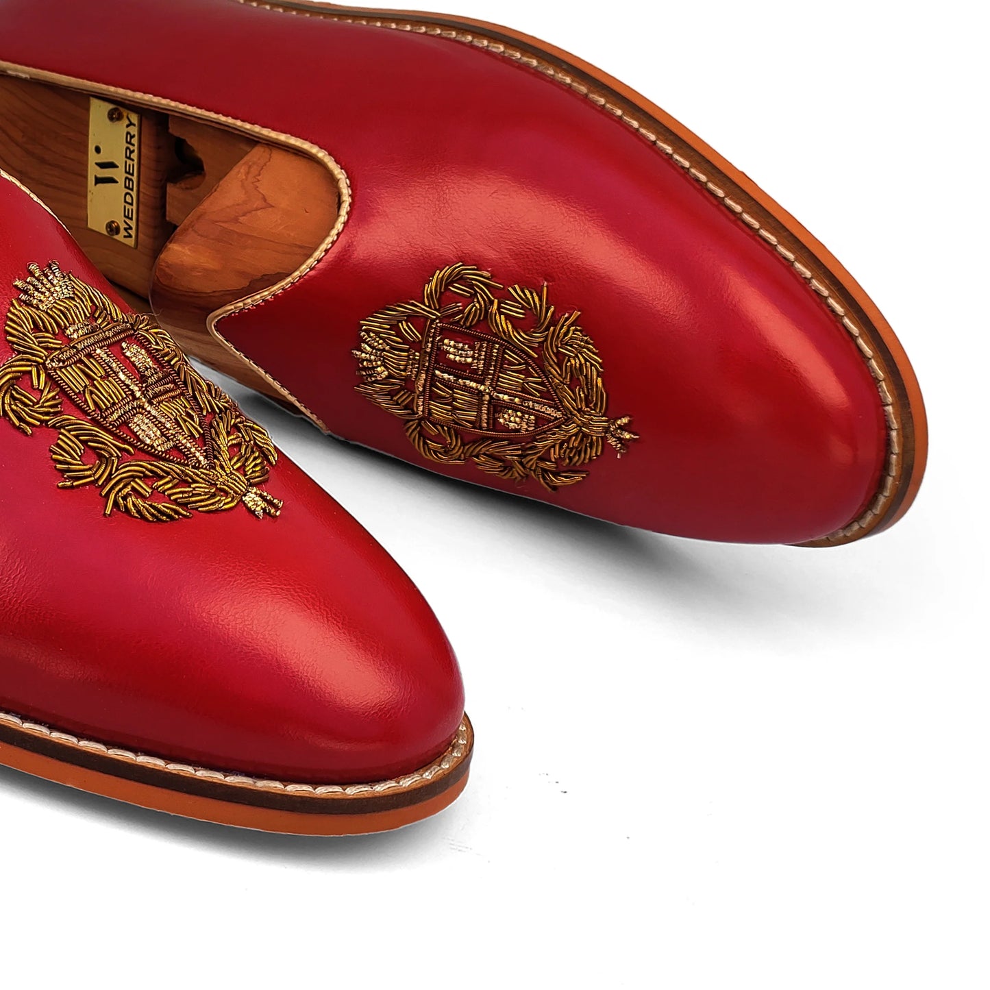 Cherry Zardozi Handwork Nagra Slipon Mojri for Men