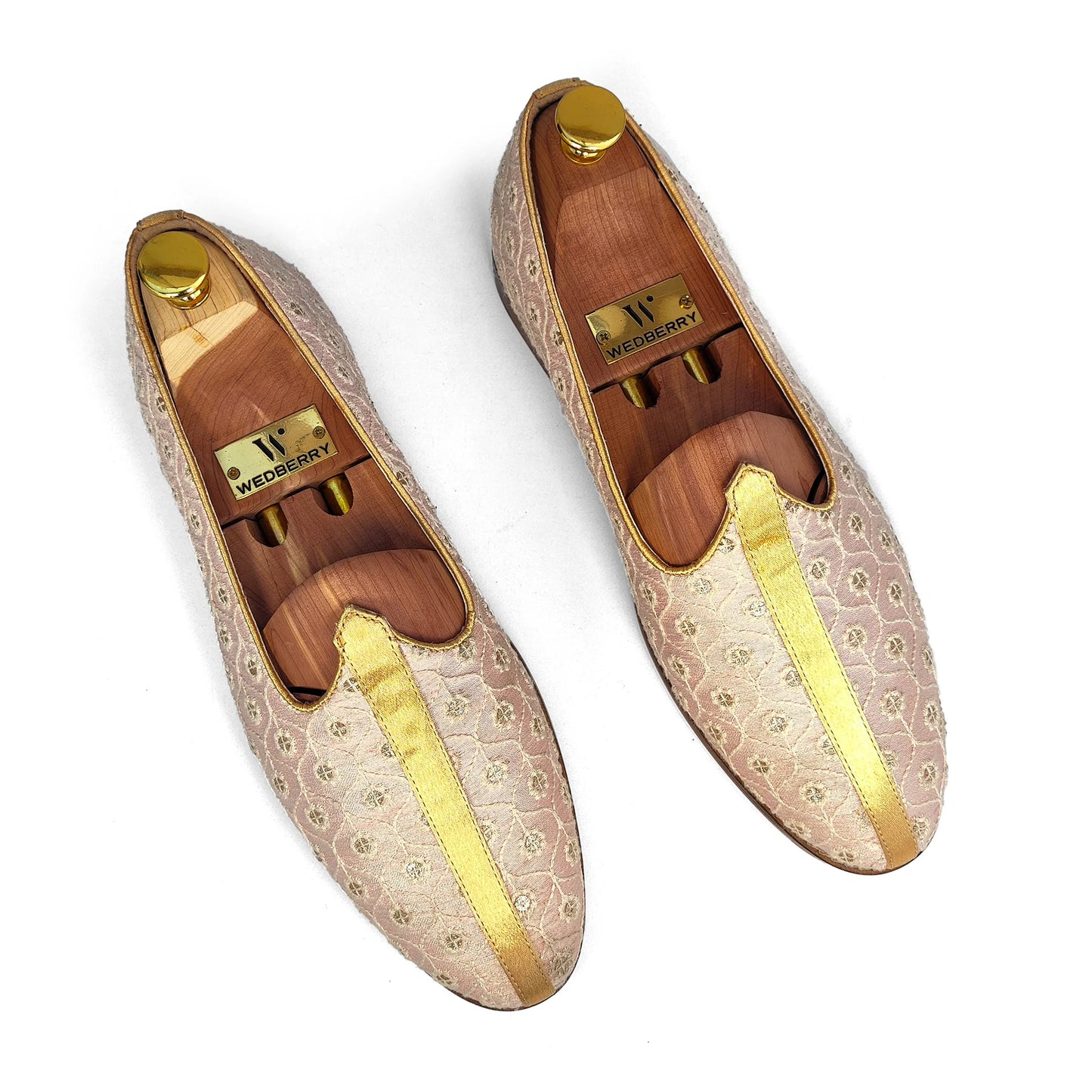 Light Pink Embroidery Wedding Shoes for Men