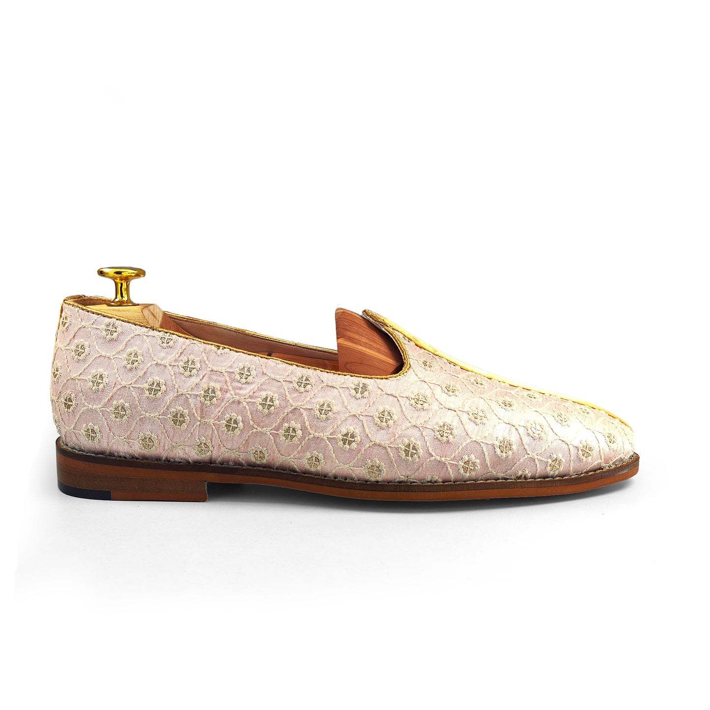Light Pink Embroidery Wedding Shoes for Men