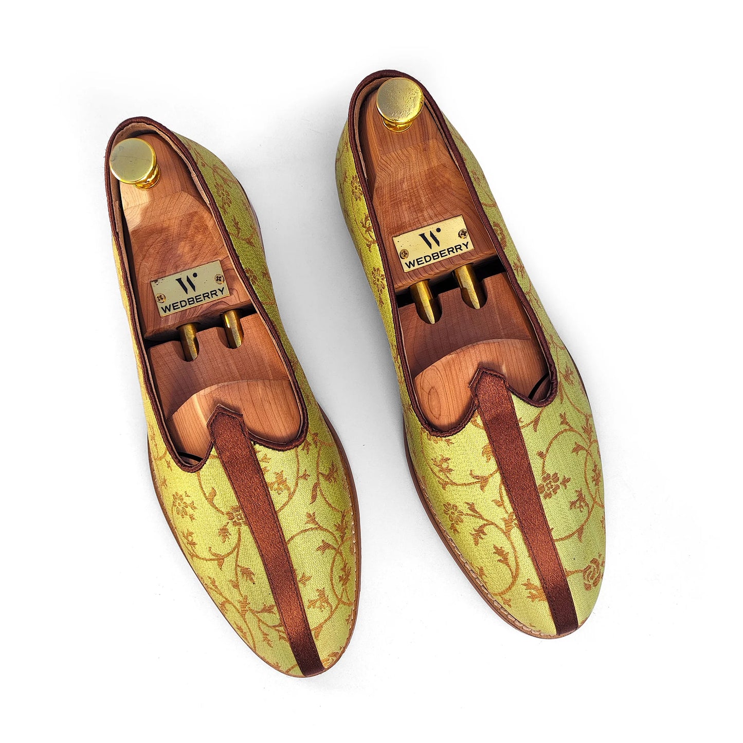 Pista Green Embroidery Wedding Mojari for Men
