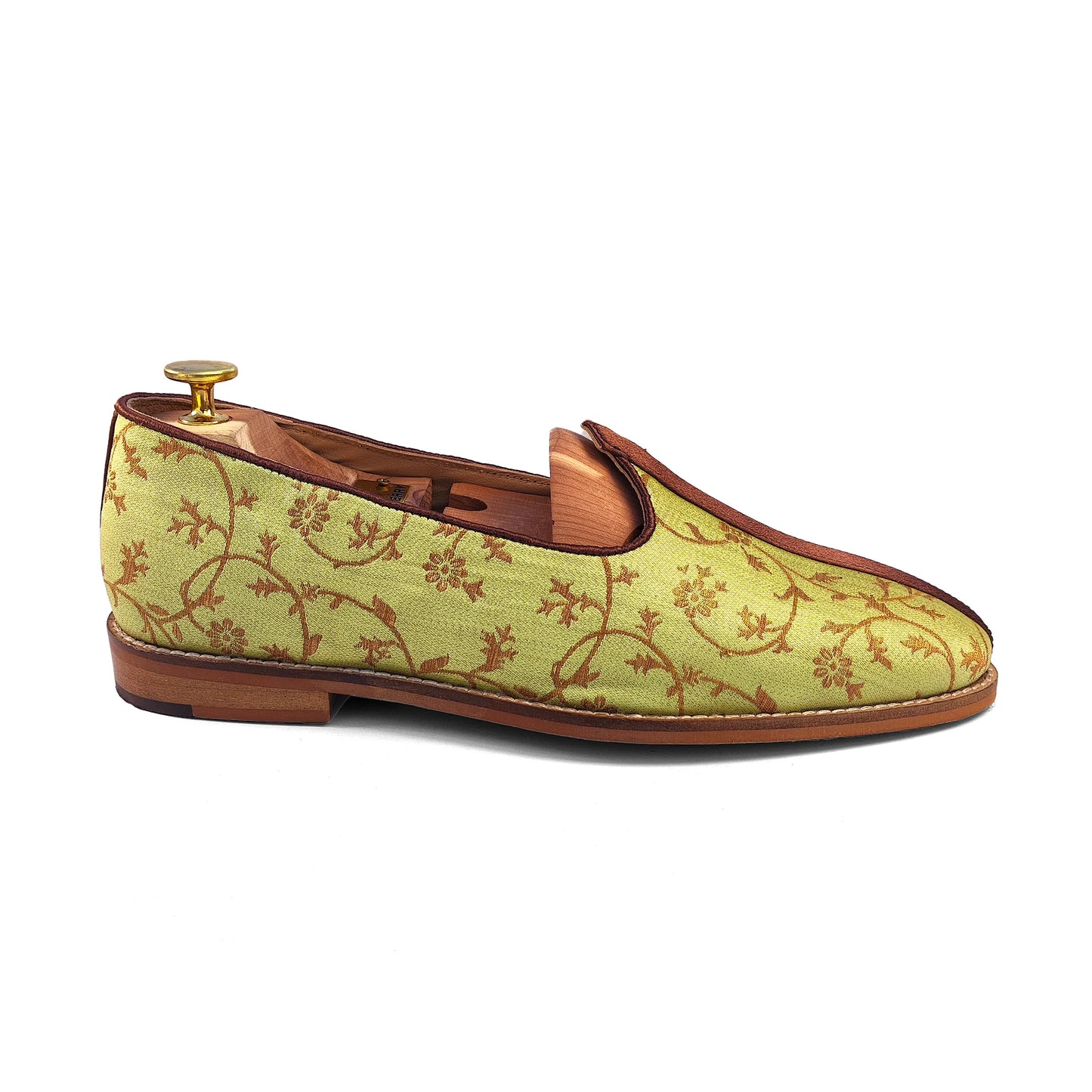 Pista Green Embroidery Wedding Mojari for Men
