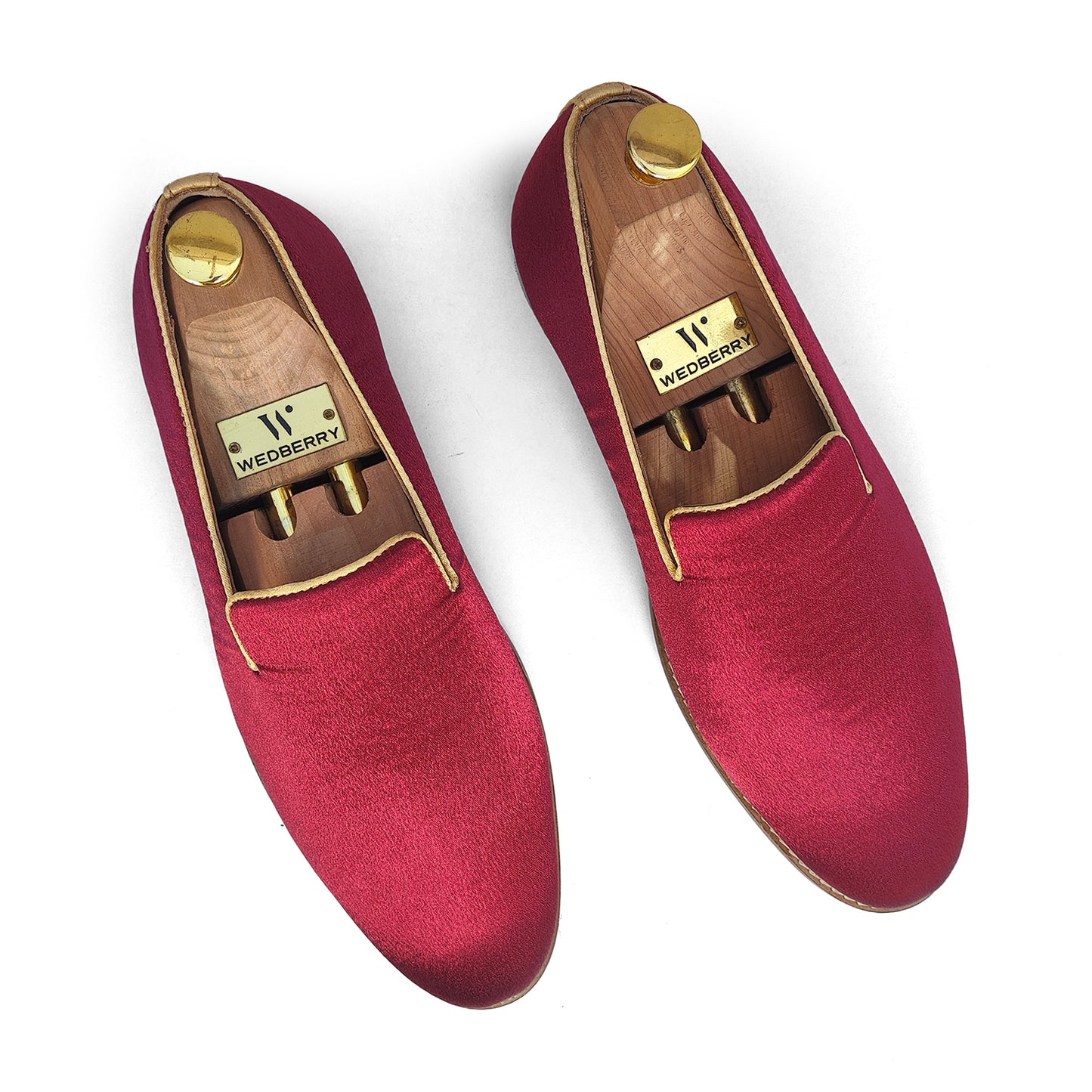 Maroon Solid Wedding Ethnic Party Shoes for Men