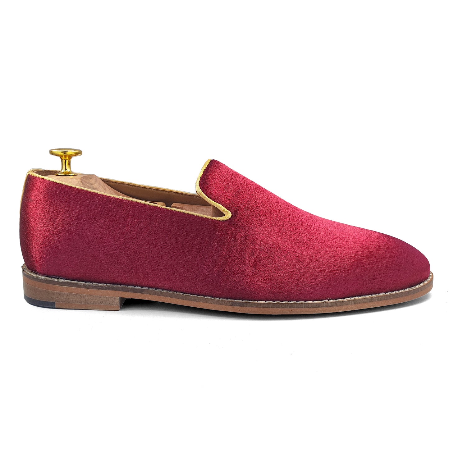 Maroon Solid Wedding Ethnic Party Shoes for Men