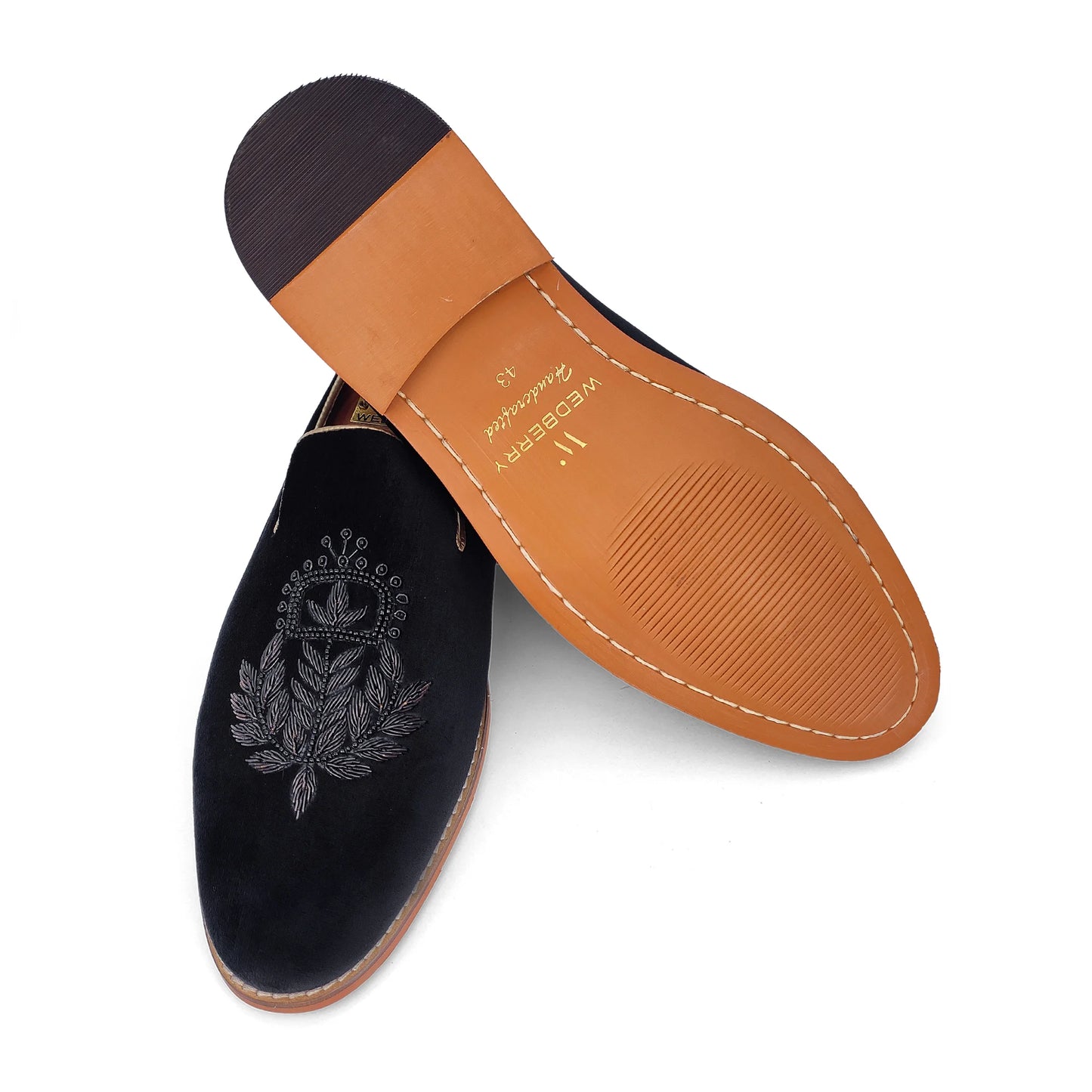 Black Velvet Zardozi Handwork for Men