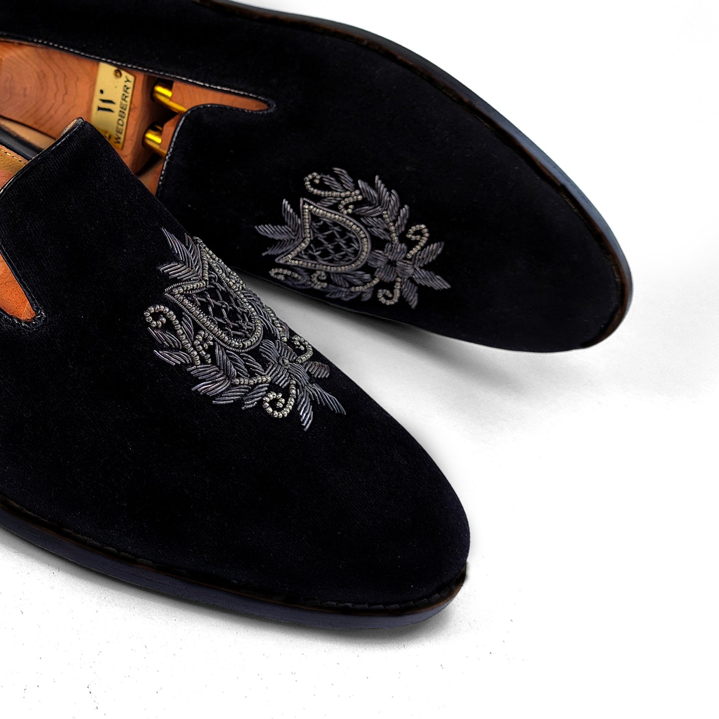 Black Velvet Zardozi Handwork for Men
