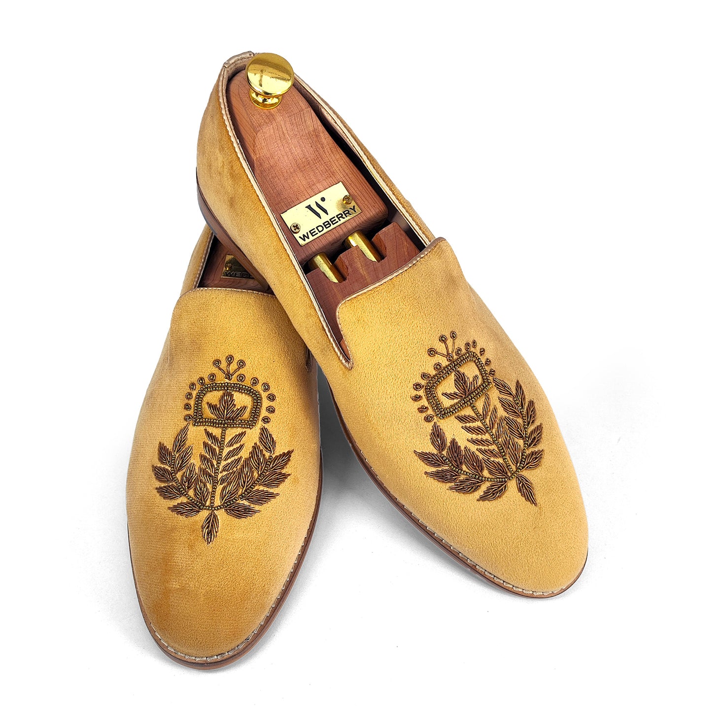 Camel Velvet with Antique Gold Zardozi Handwork for Men