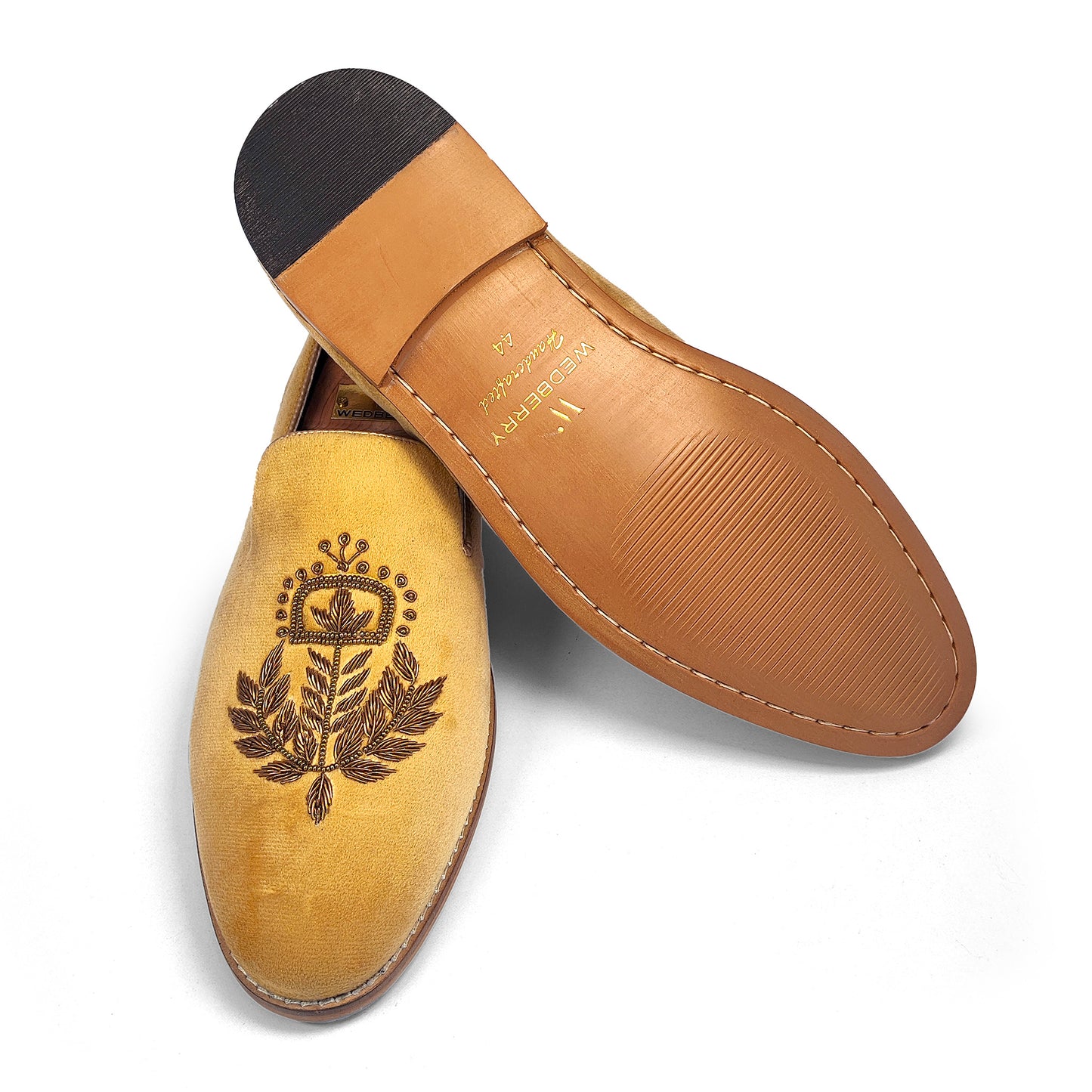 Camel Velvet with Antique Gold Zardozi Handwork for Men