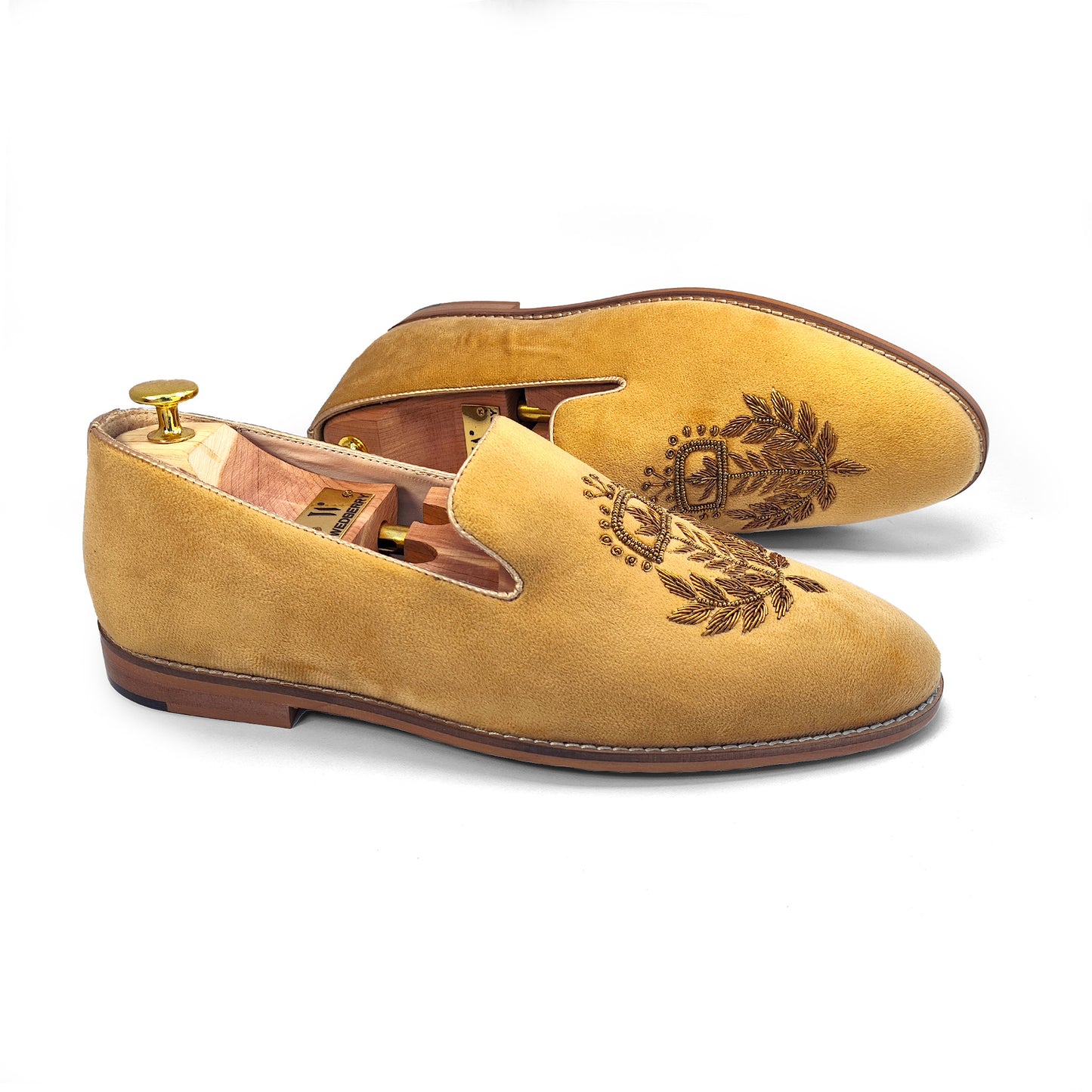 Camel Velvet with Antique Gold Zardozi Handwork for Men