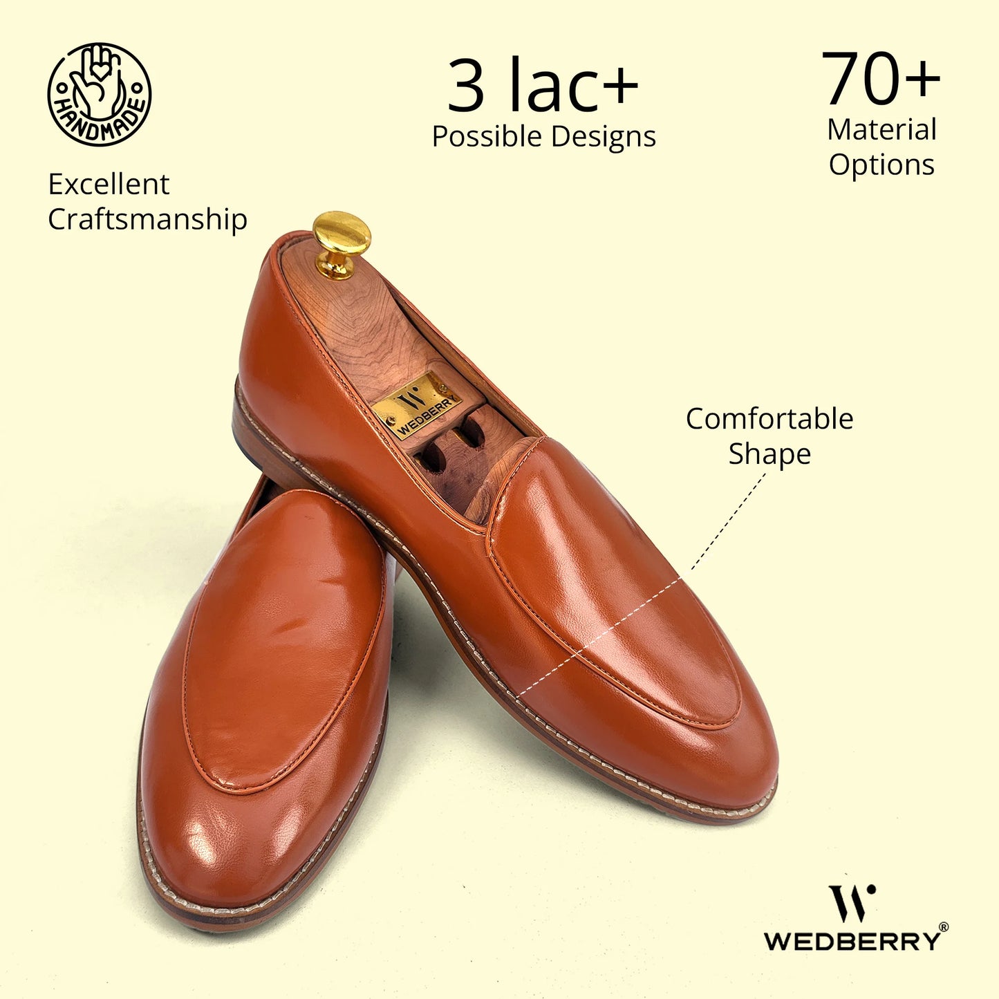 Tan Sleek Wedding Ethnic Party Shoes Loafer for Men