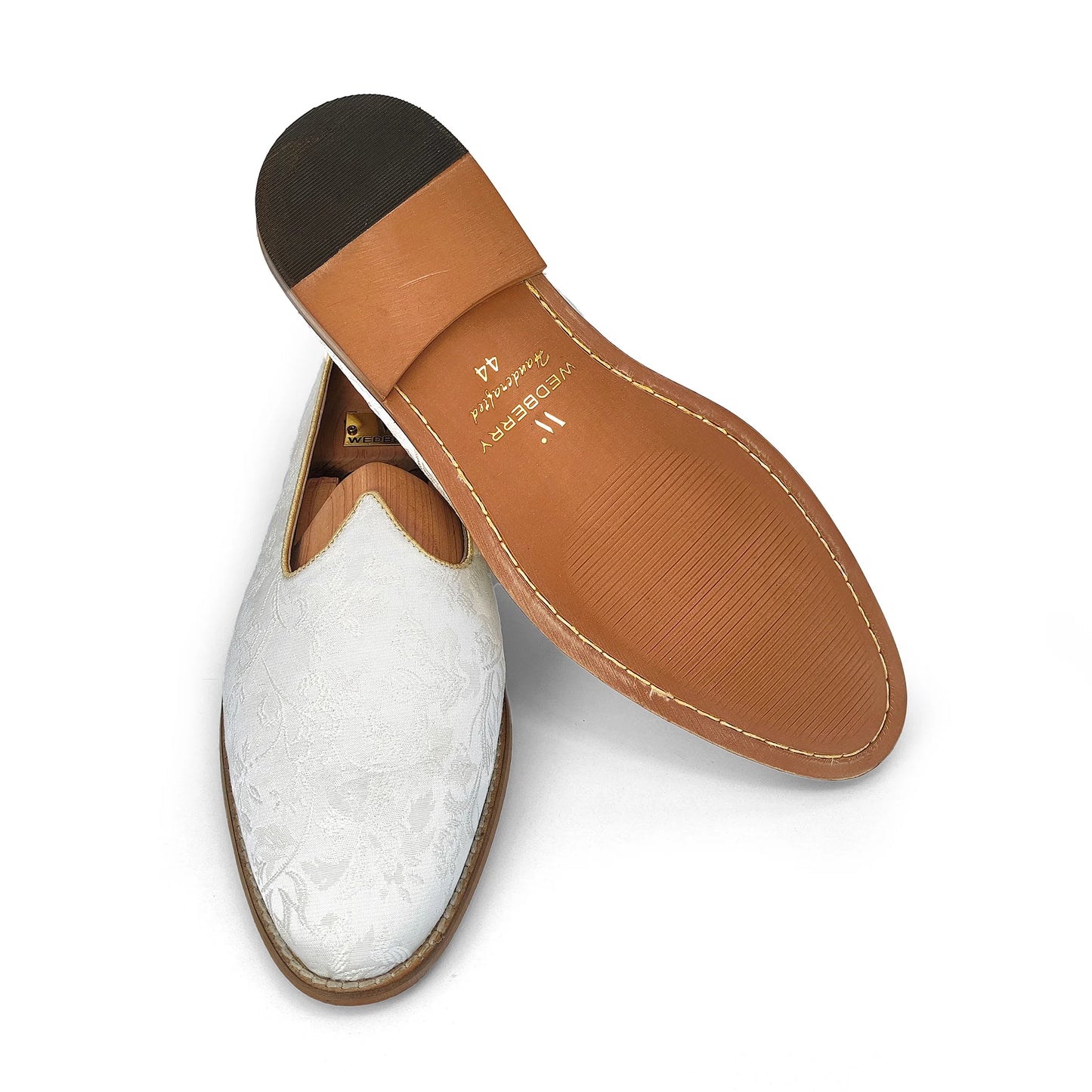 White Wedding Shoes Ethnic Moajri for Men