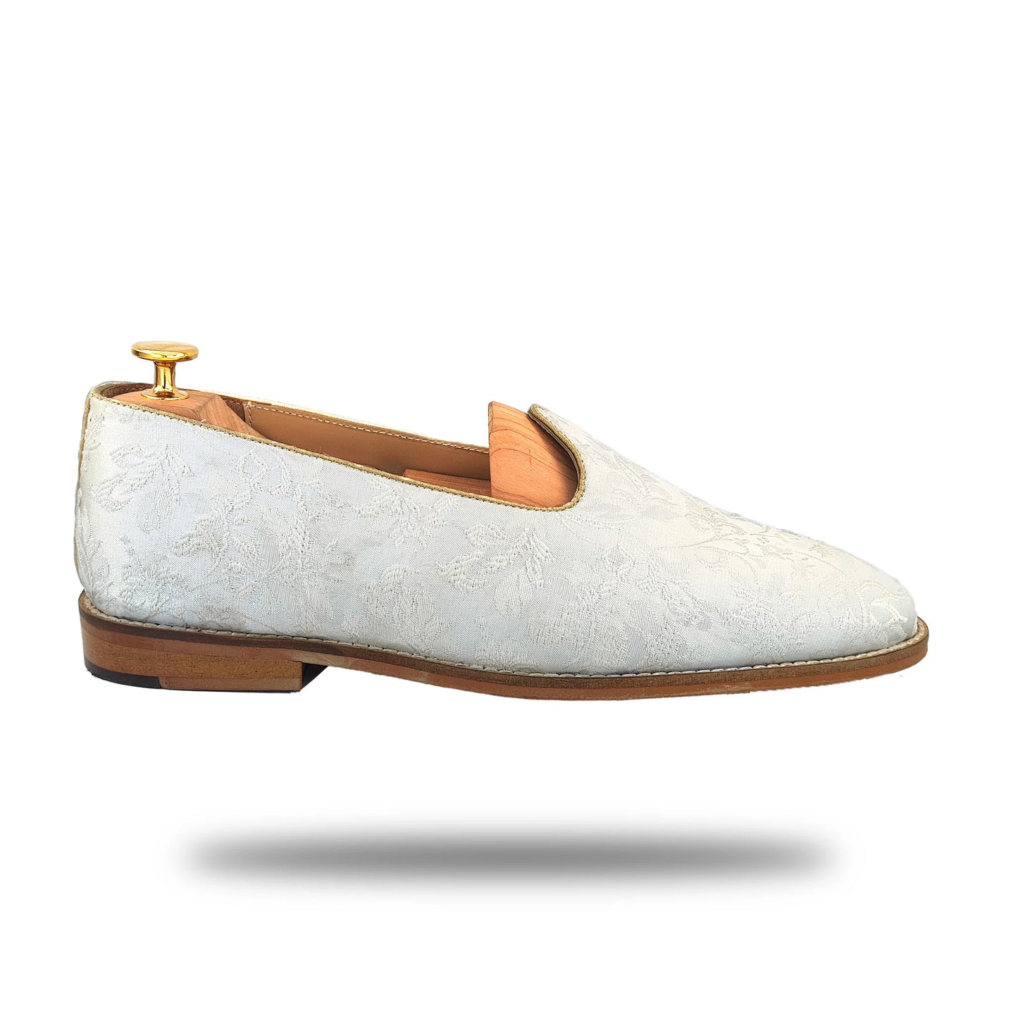 White Wedding Shoes Ethnic Moajri for Men