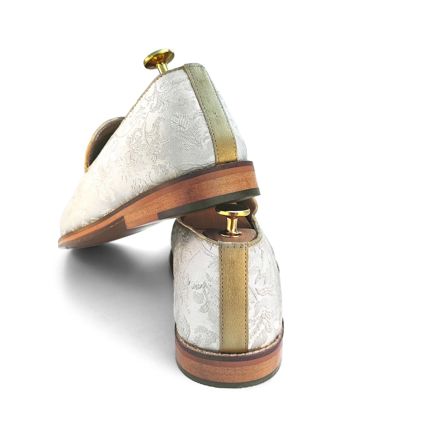 White Wedding Shoes Ethnic Moajri for Men